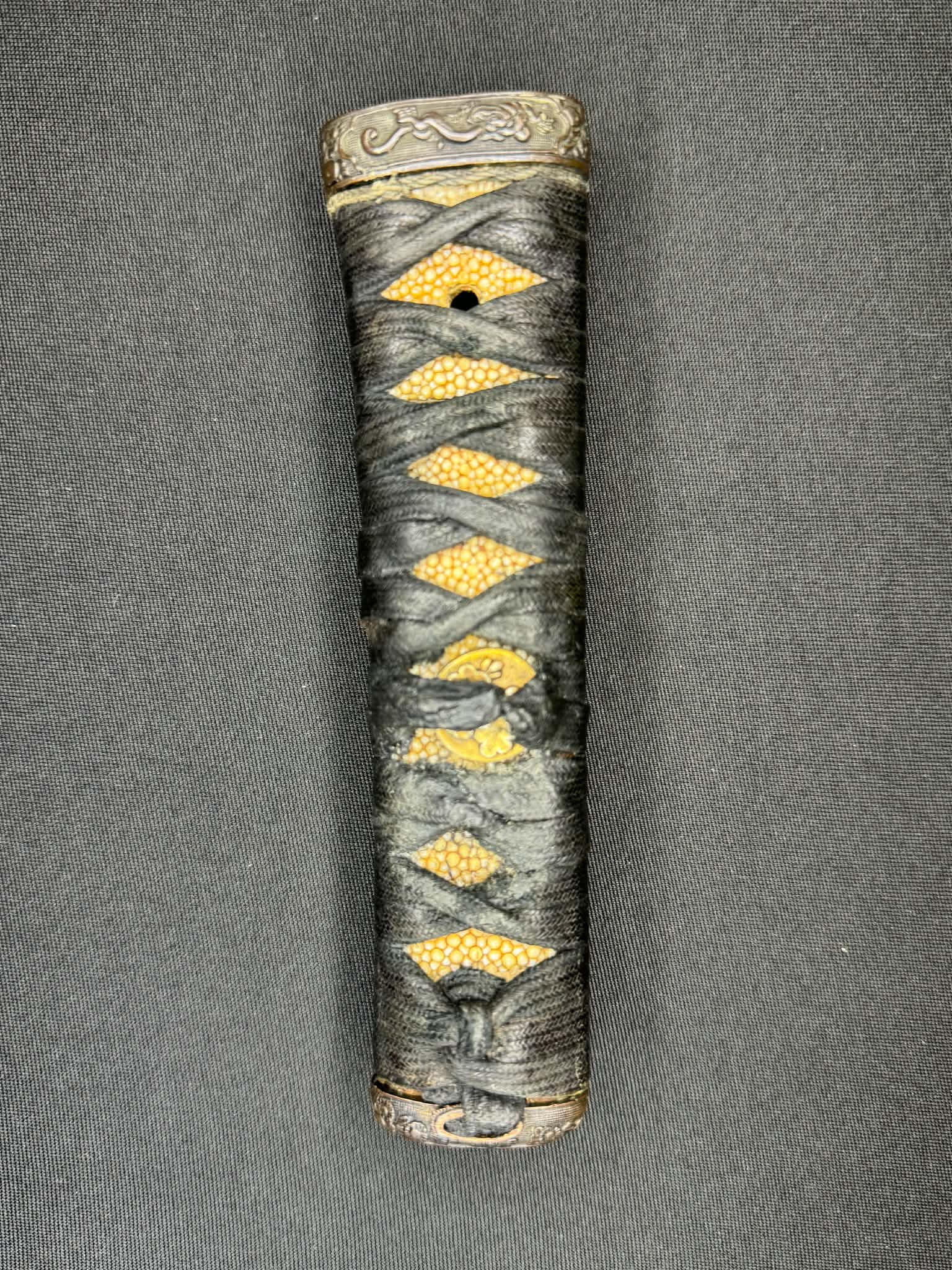 Antique Nihonto - Wakizashi in Koshirae, possible hidden Christian Tsuba