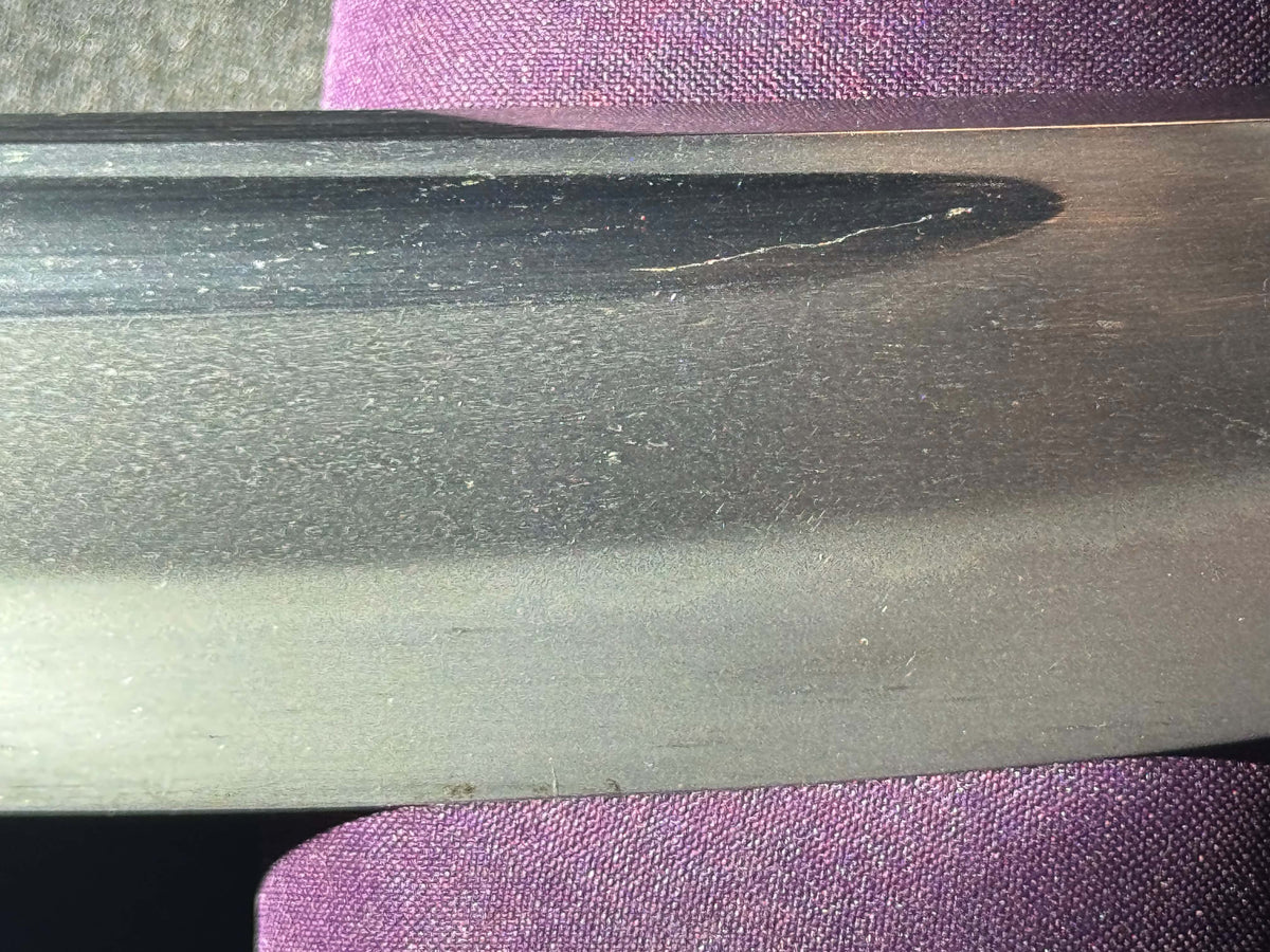 Antique Nihonto - Early Edo (about 350 years old) WIDE Wakizashi in Shirasaya, NBTHK attributed to 4th generation Tadayoshi