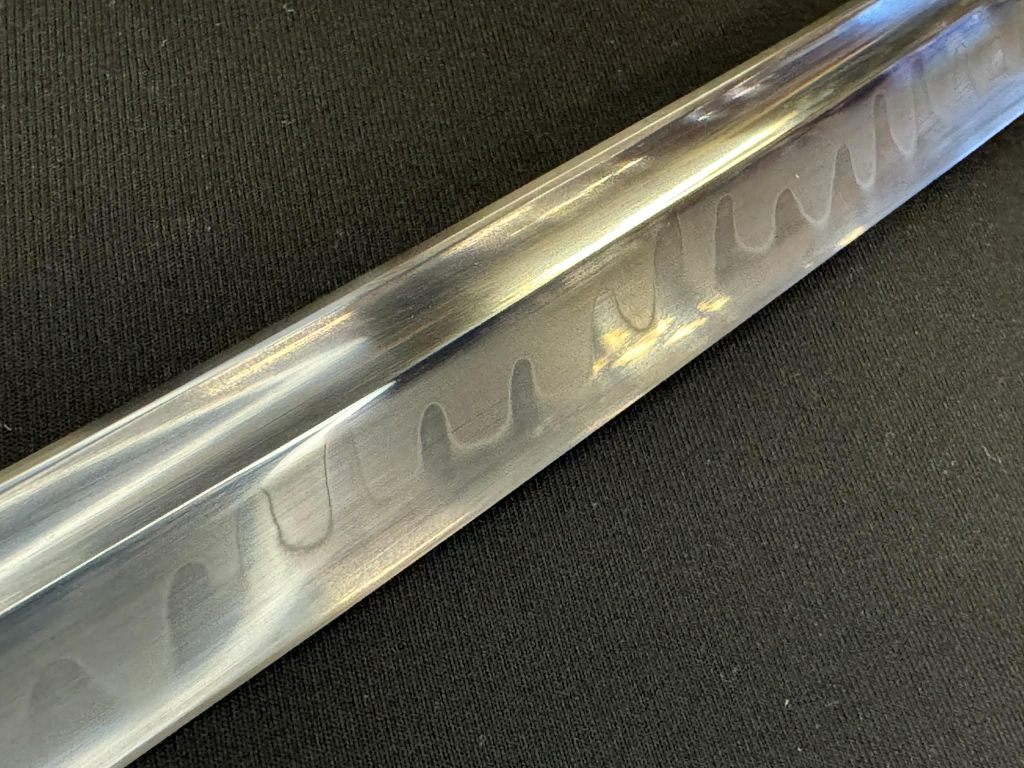 Moritaka Razor Katana -  Navy Iron - T10 Togari Hamon