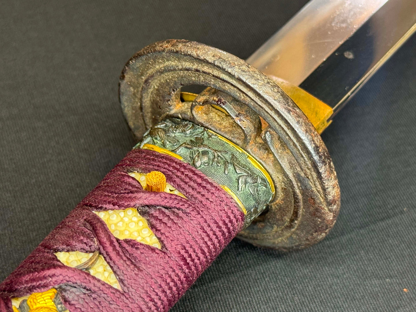 Antique Nihonto - Naginate naoshi in Wakizashi in Koshirae