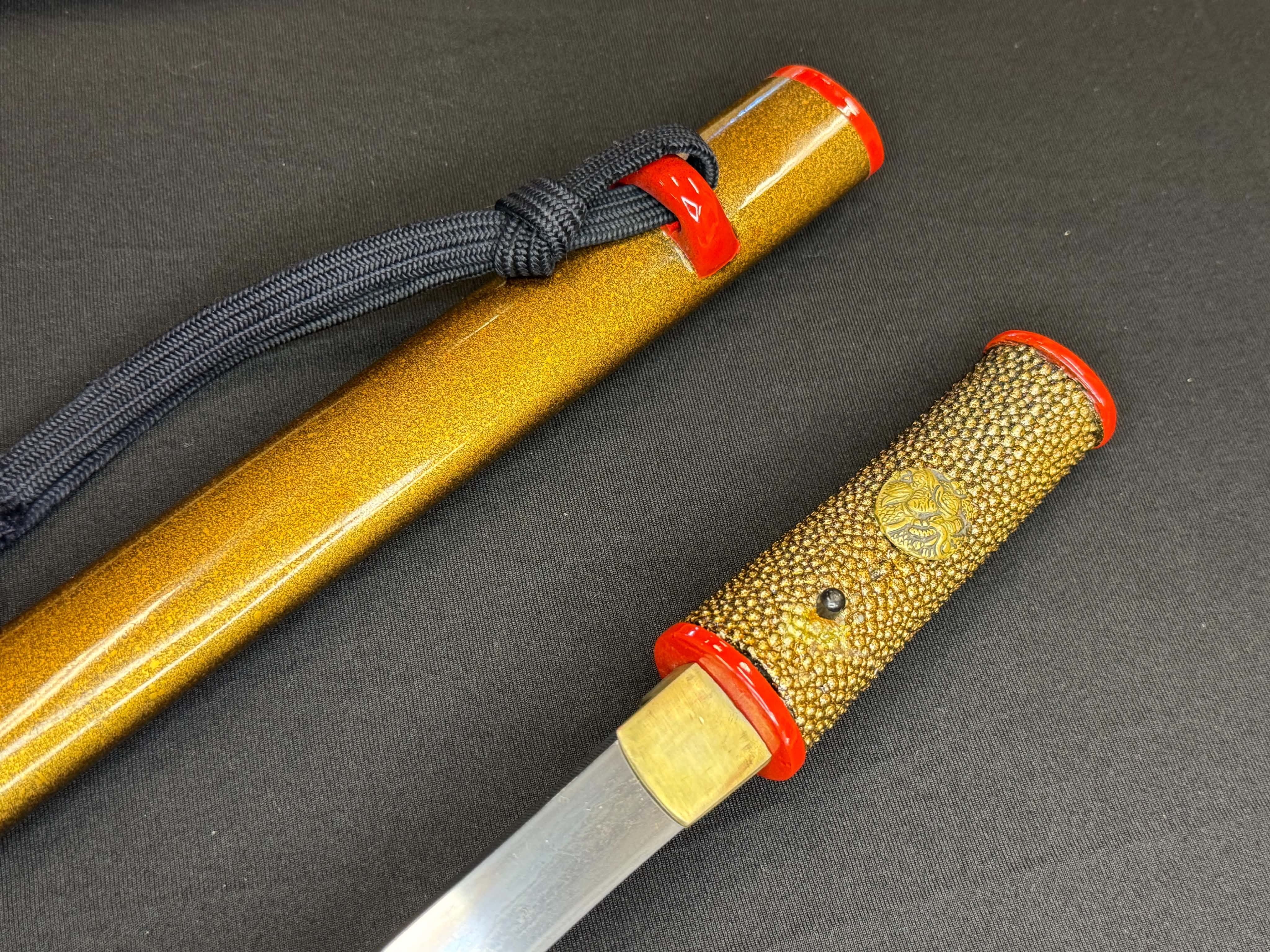 Antique Nihonto - Tanto with Koshirae, signed Yoshimitsu, NBTHK attributed to Tosa