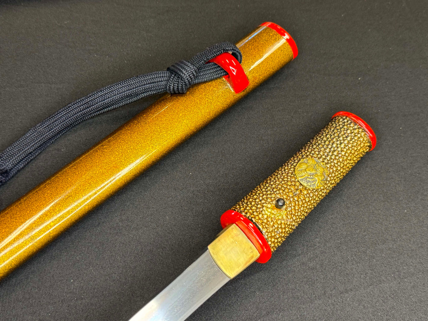Antique Nihonto - Tanto with Koshirae, signed Yoshimitsu, NBTHK attributed to Tosa
