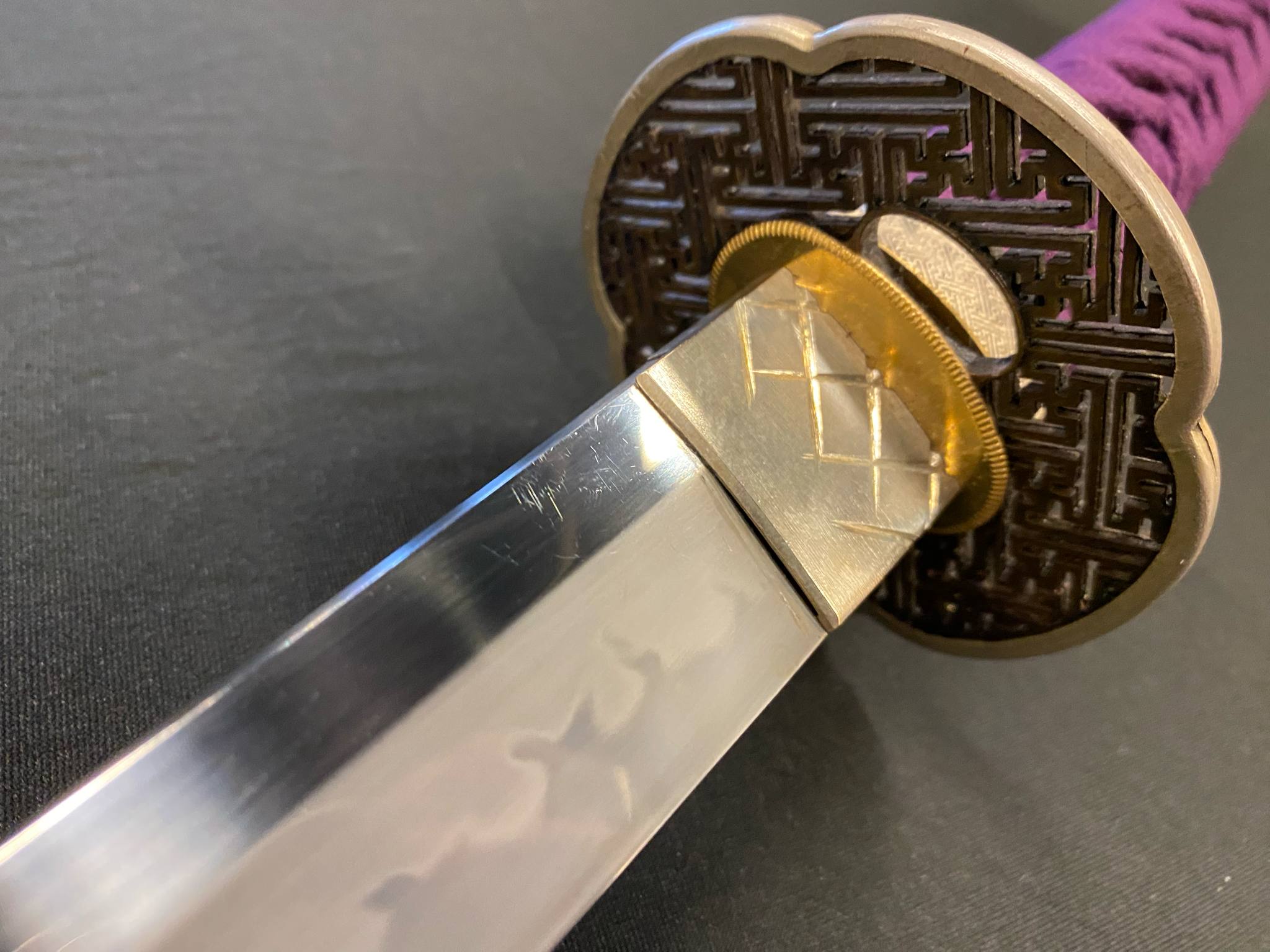 Phoenix Armory Amethyst Manji Katana T10 with Lattice Hamon