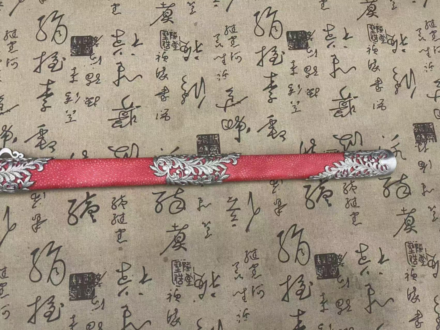 Cloudhammer Tang Heng Dao - Red Meteor - Pattern Welded Meteorite Steel