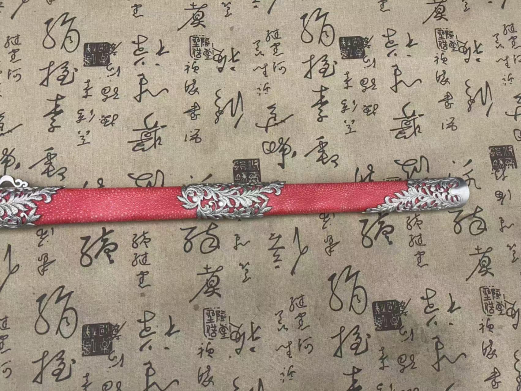 Cloudhammer Tang Heng Dao - Red Meteor - Pattern Welded Meteorite Steel