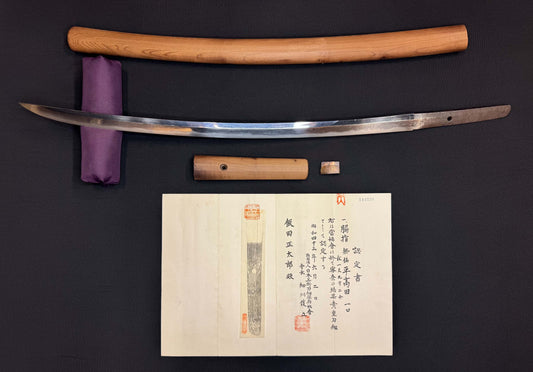 Antique Nihonto - Naginata Naoshi Long Wakizashi in Shirasaya