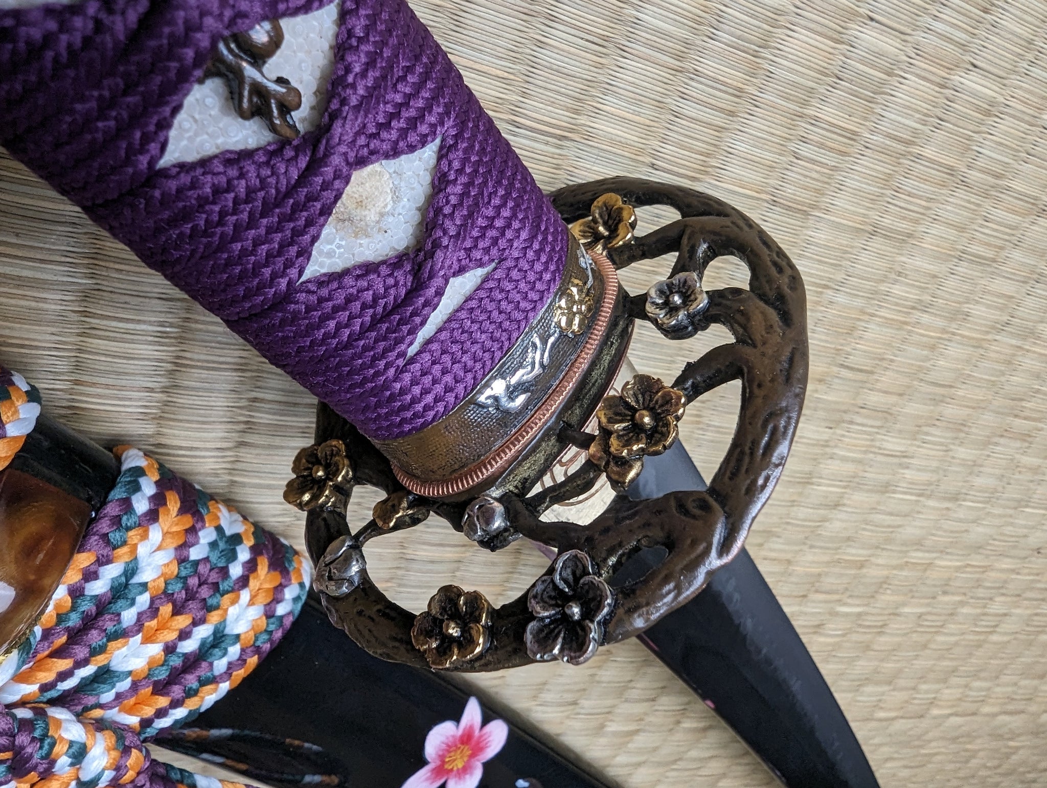 MADE TO ORDER Phoenix Arms Floating Blossoms Katana - T10, clay tempered, 3-shade polish