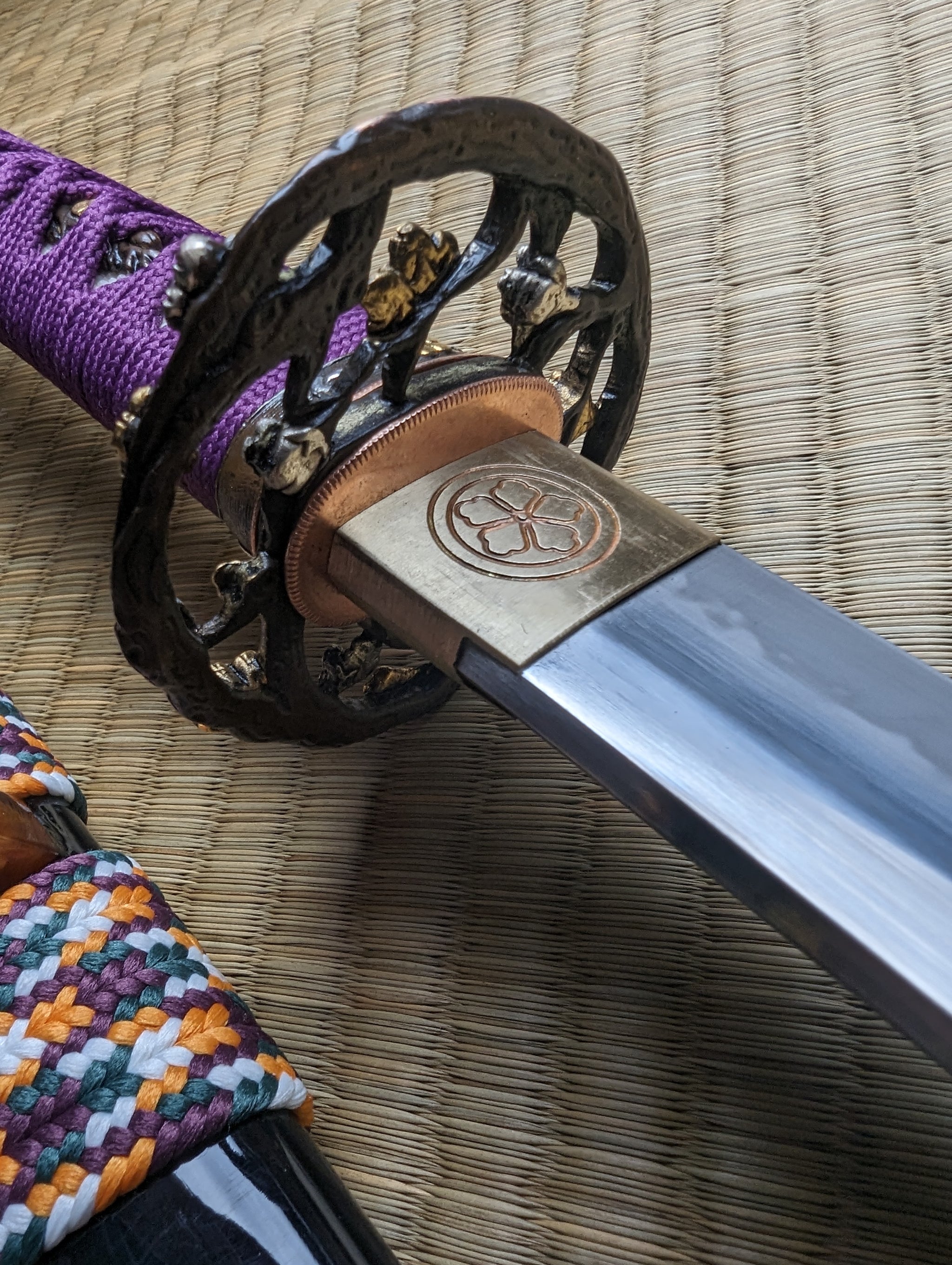 MADE TO ORDER Phoenix Arms Floating Blossoms Katana - T10, clay tempered, 3-shade polish