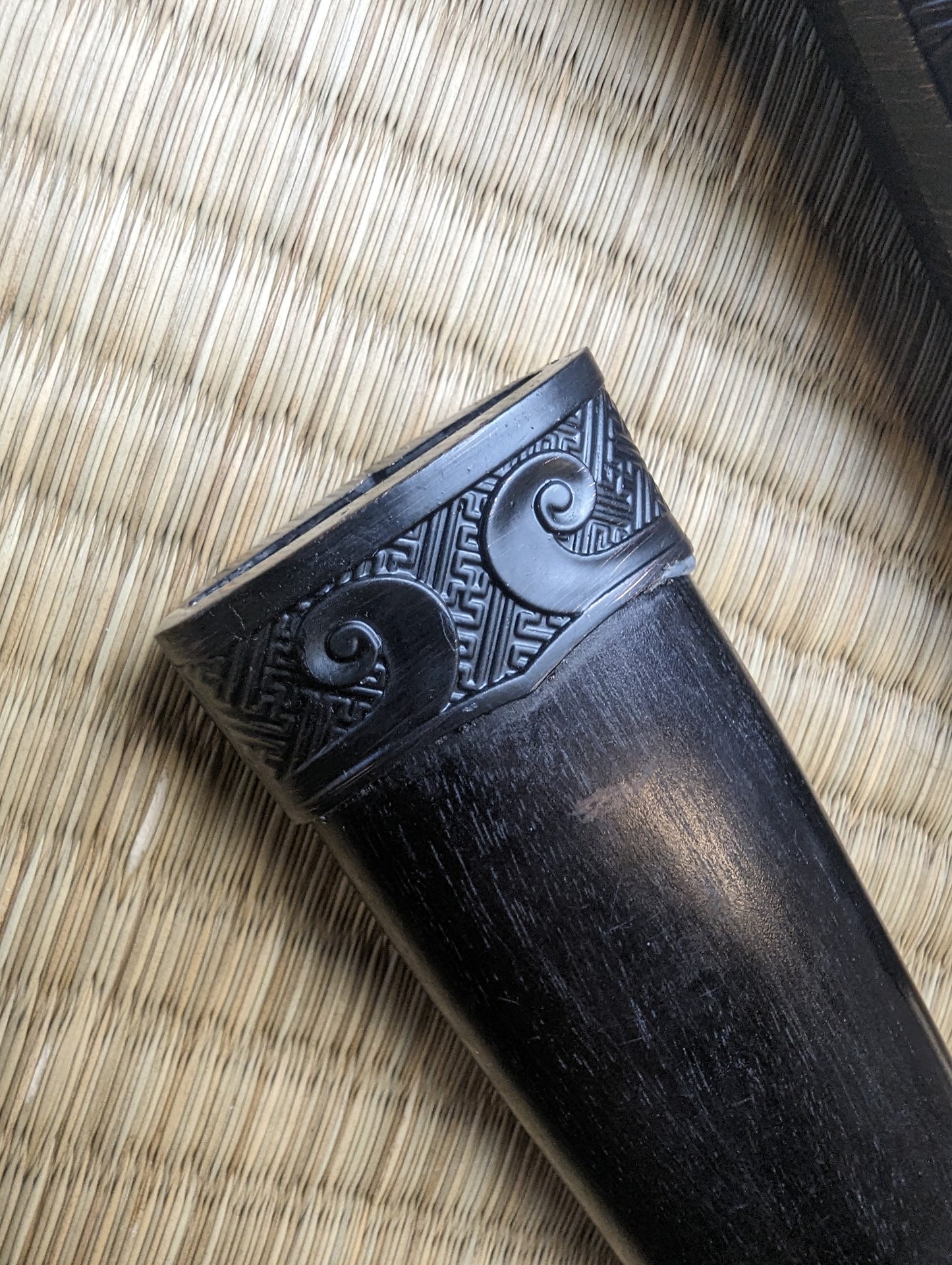 Jian Dagger, Damascus Steel Eight-Sided Blade, Blade Stripe