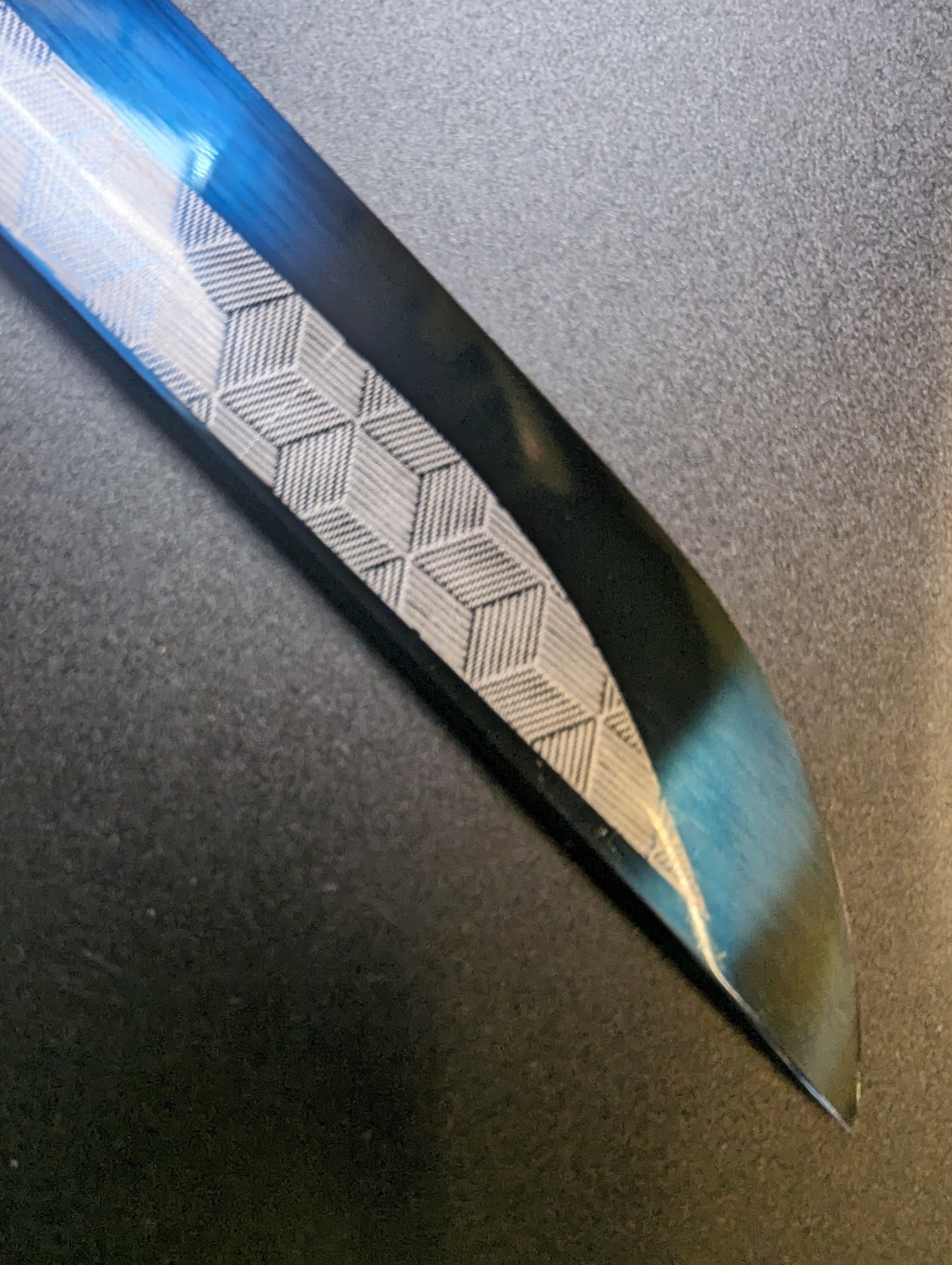 Phoenix Armory Katana - Cobalt Dragon - Engraved 65mn