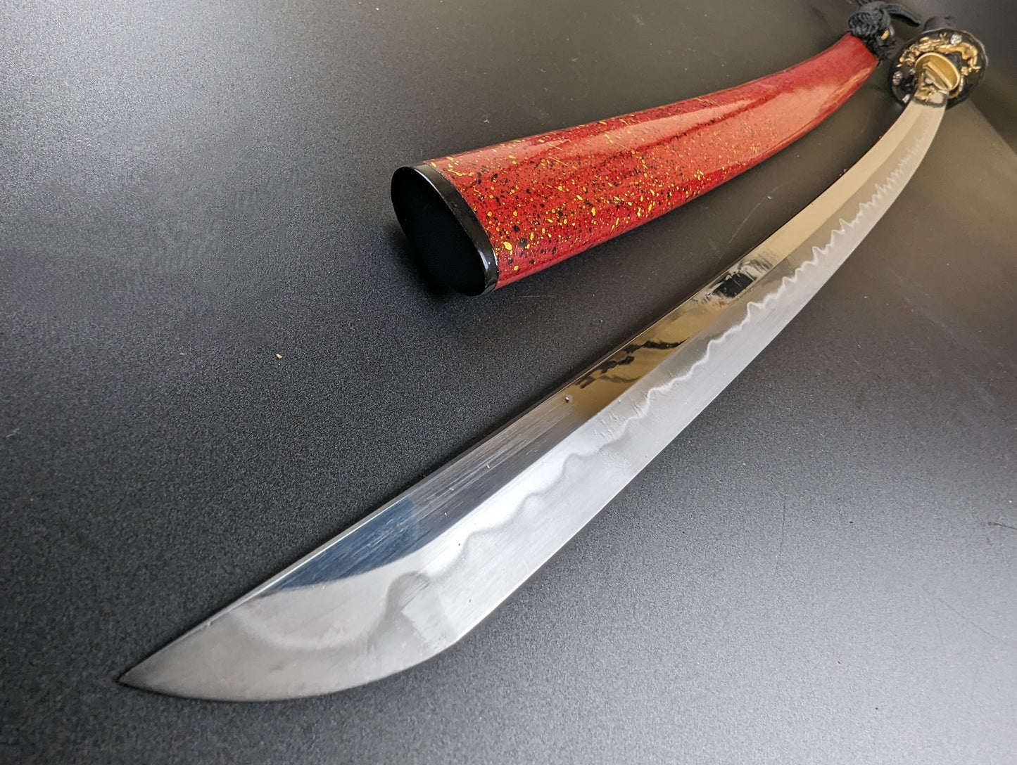 Dragonspring Premier Katana - Red Dragon - T10 Pearskin Finish