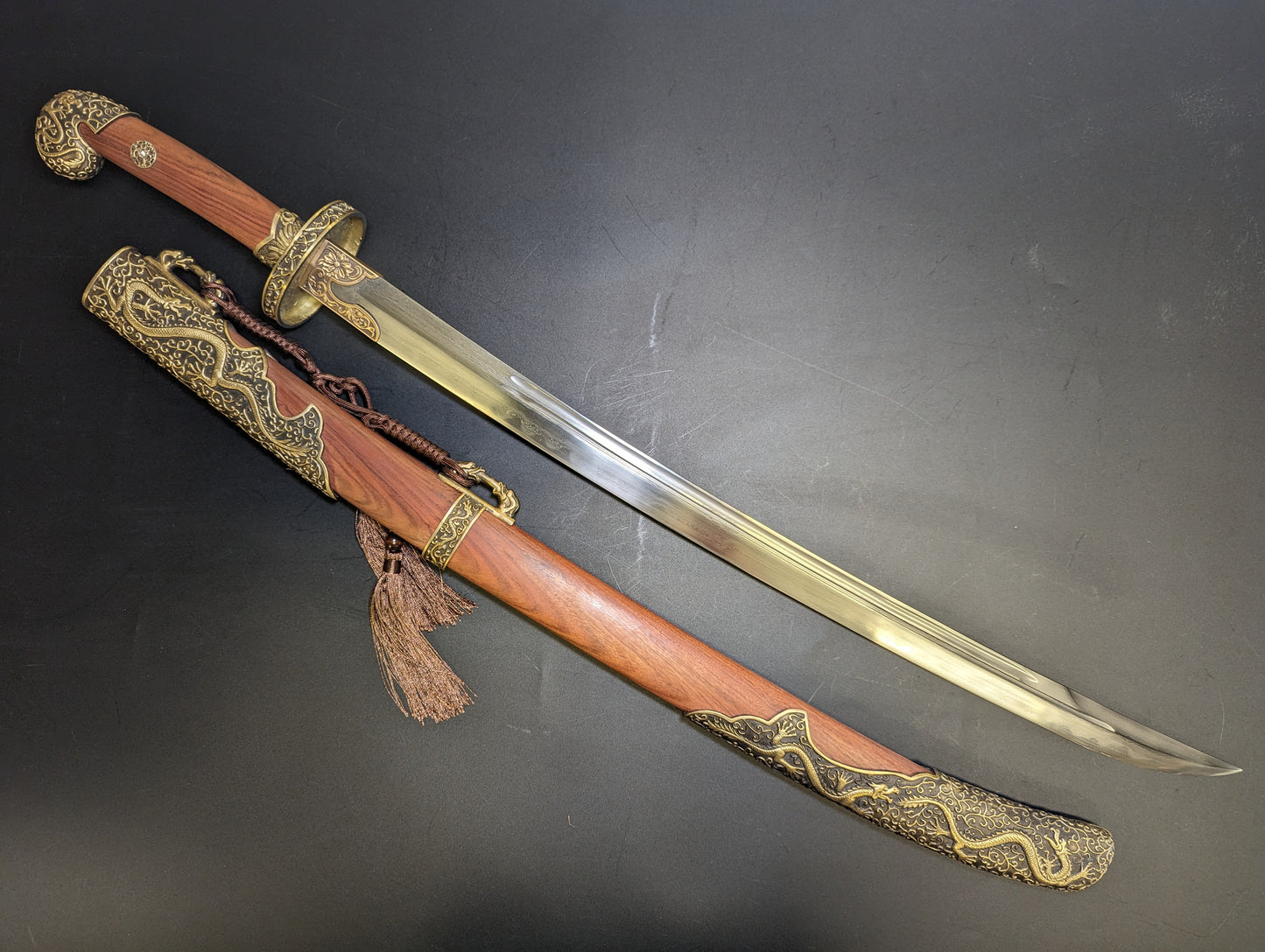 Phoenix Arms Brass Dragon Yanling Dao, Damascus Steel