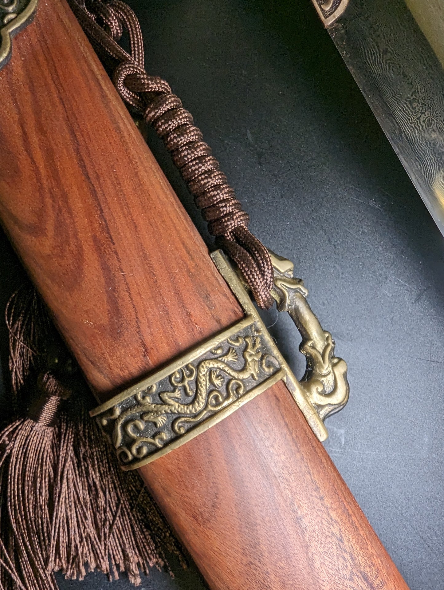 Phoenix Arms Brass Dragon Yanling Dao, Damascus Steel