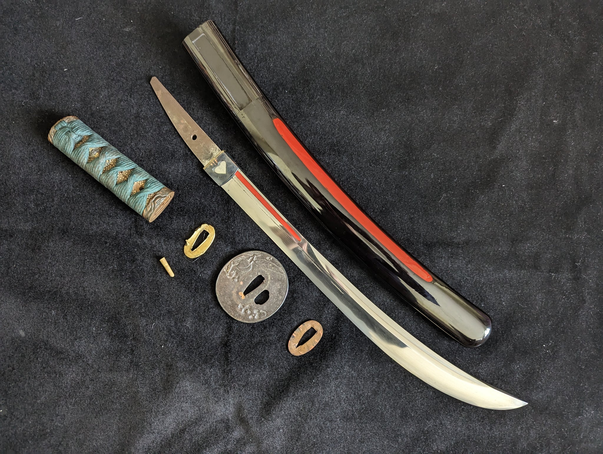 Antique Nihonto -  Naginata Naoshi Wakizashi - Late Edo, NBTHK attributed to Fujiwara Takada