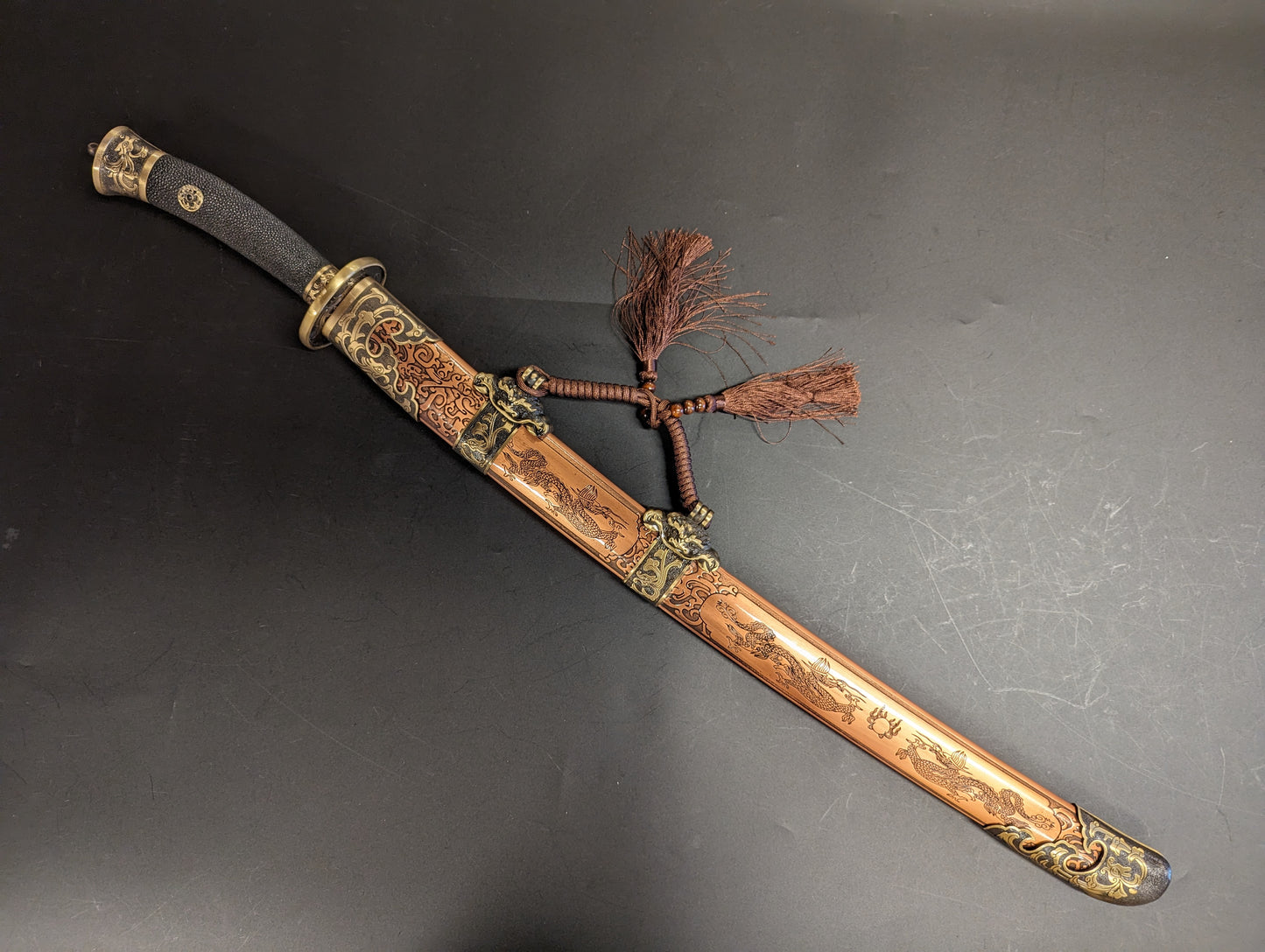 Phoenix Arms Ming Dao - Damascus Blade, copper scabbard