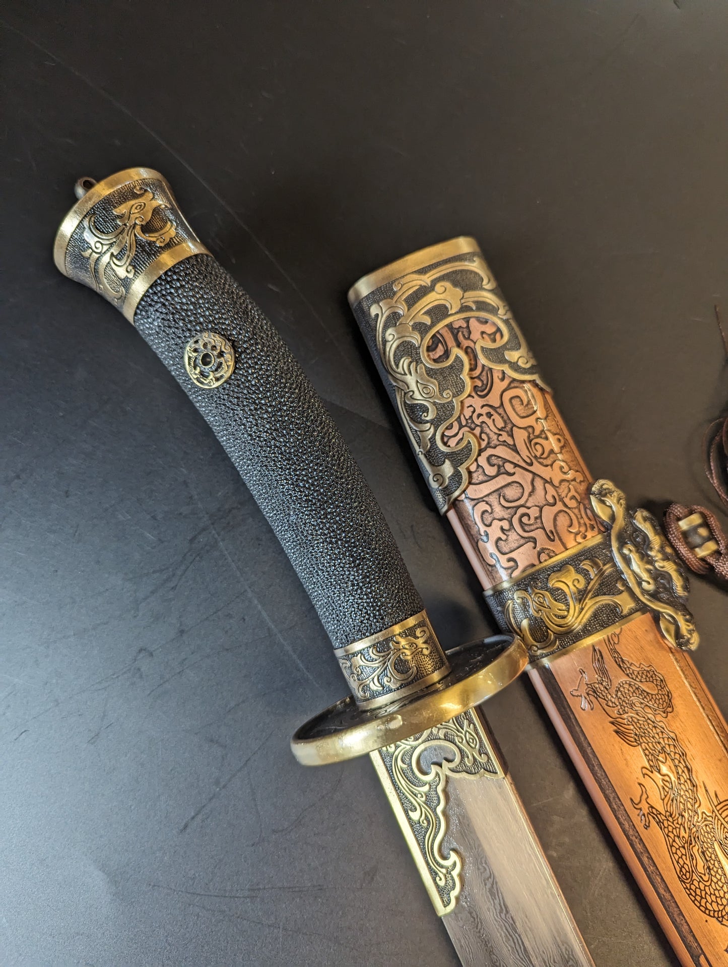 Ming Dao - Damascus Blade, copper scabbard