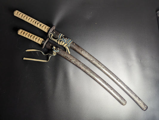 Antique Nihonto - Daishou Katana (Early Edo, unsigned) and Wakizashi (Late Muromachi, signed Bishu Osafune Sukesada, not verified)