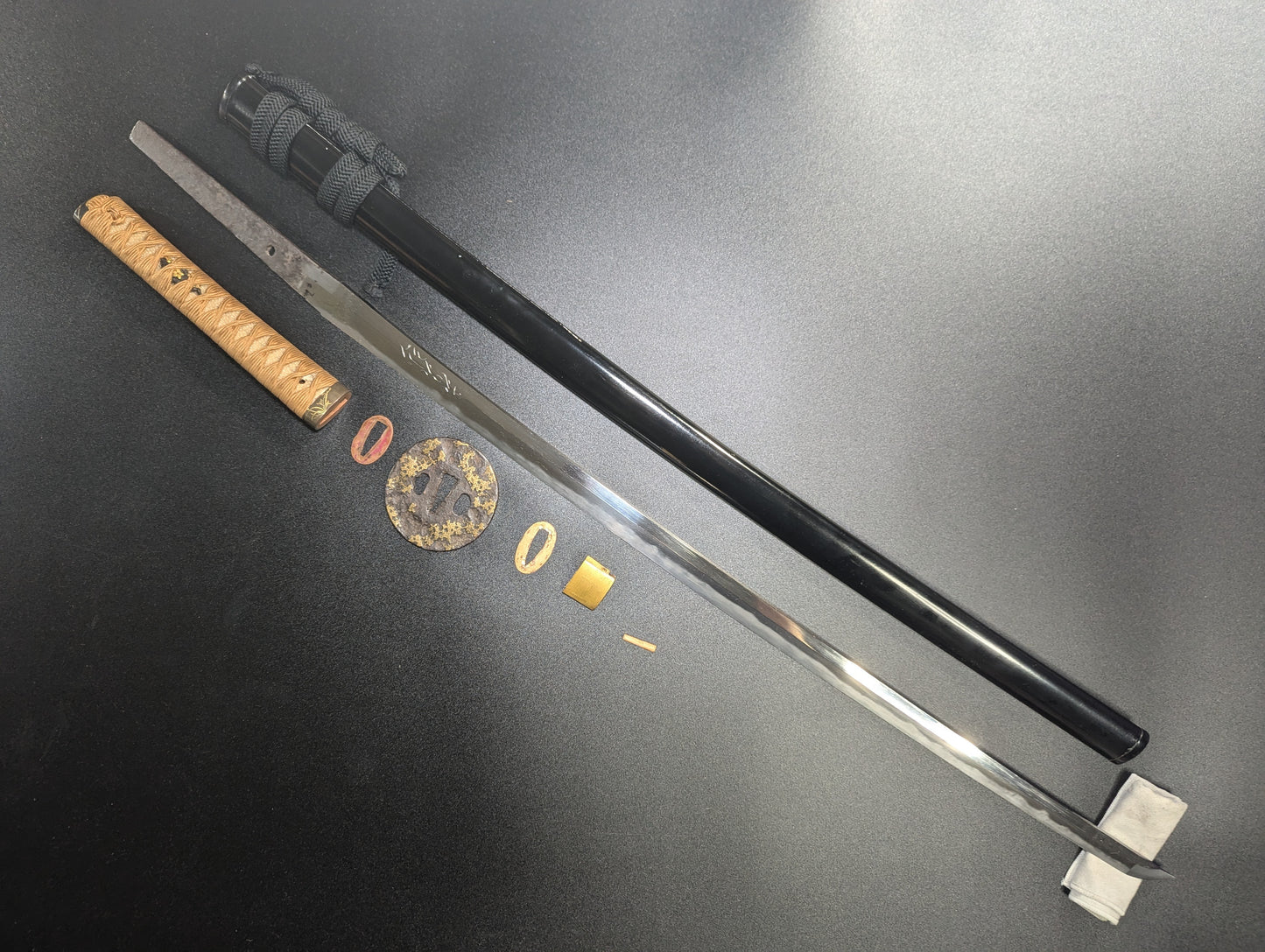 Antique Nihonto -  Long Katana with horimono in  Koshirae, late Muromachi (450+ years old) - NBTHK Hozon Attributed to Sue Seki