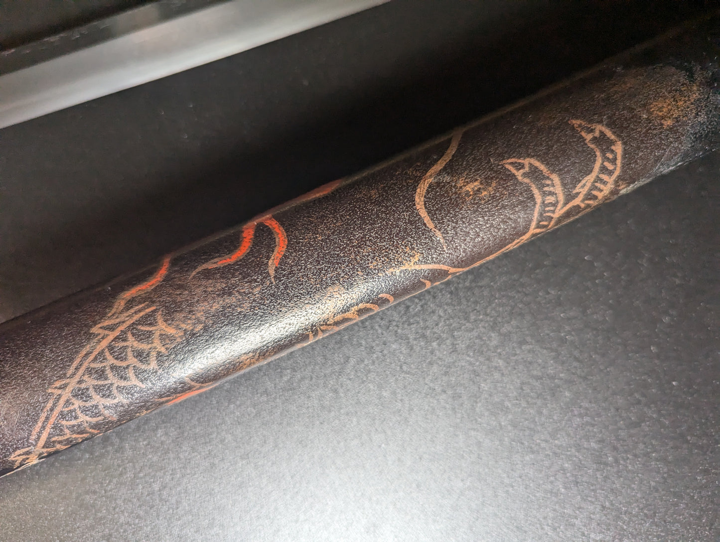 Antique Nihonto -  Battle Damaged Katana with Dragon Koshirae - Bizen Osafune Kiyomitsu signature, Tenbun 3 Eighth Month (1535) date certified by NTHK