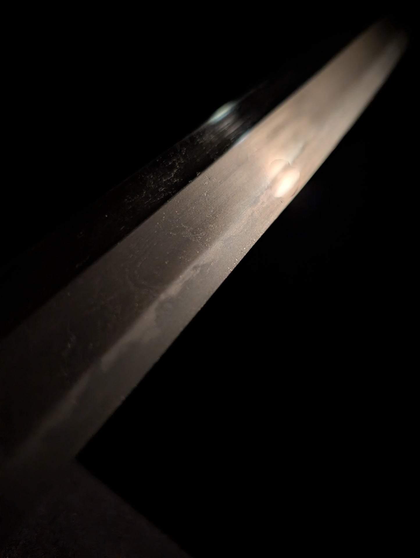 Antique Nihonto - Very Long Katana in Shirasaya - Late Muromachi (500+ years old) Fujiwara Iehide signature certified by NBTHK