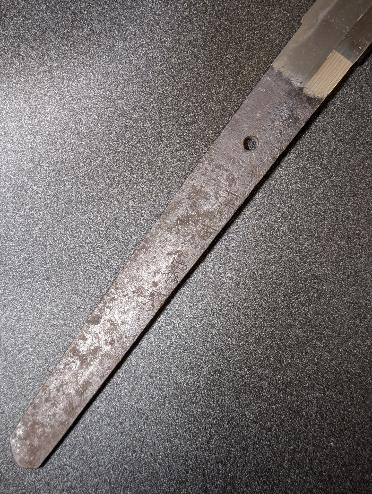 Antique Nihonto - Very Long Katana in Shirasaya - Late Muromachi (500+ years old) Fujiwara Iehide signature certified by NBTHK