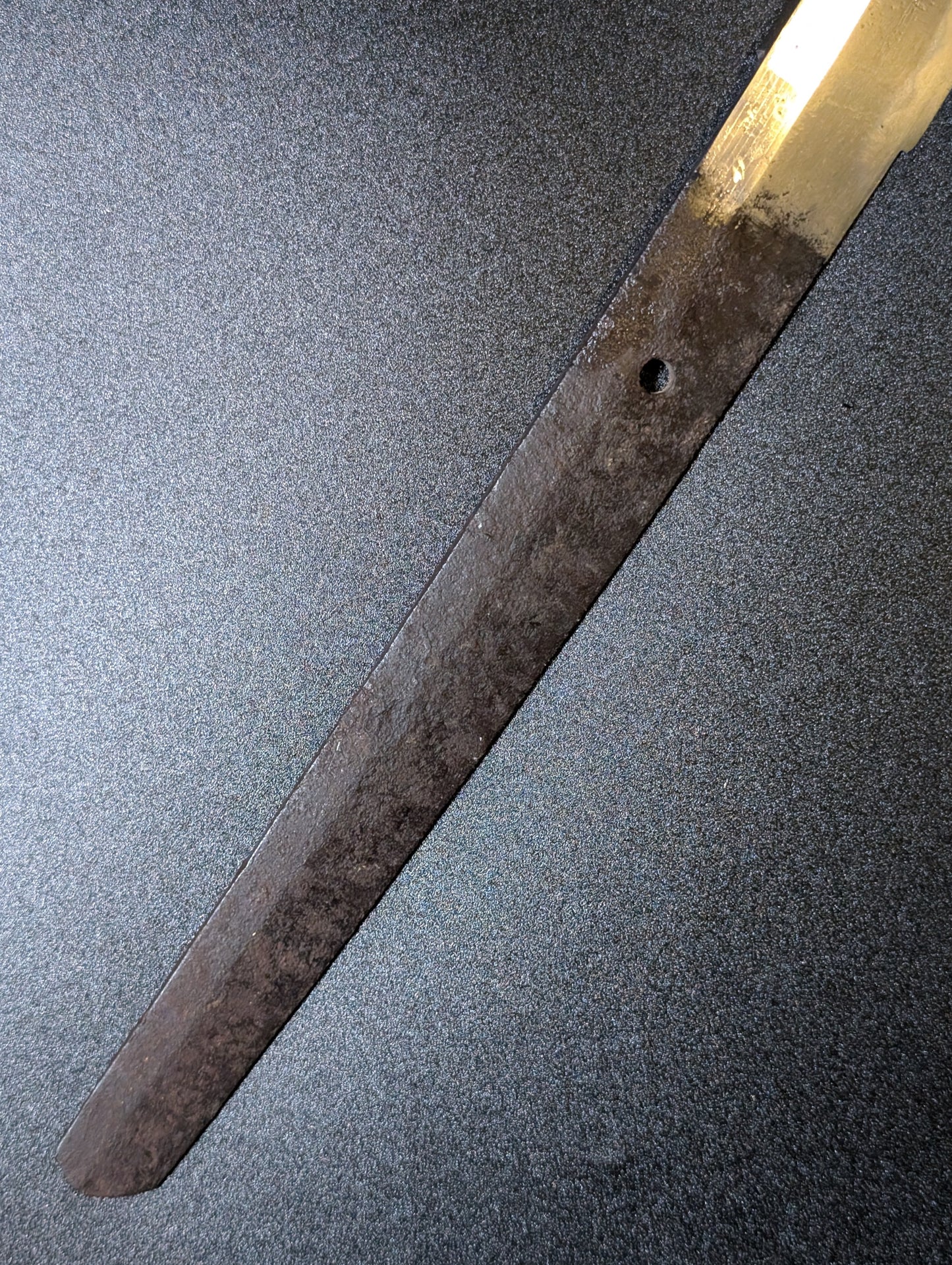 Antique Nihonto - Very Long Katana in Shirasaya - Late Muromachi (500+ years old) Fujiwara Iehide signature certified by NBTHK