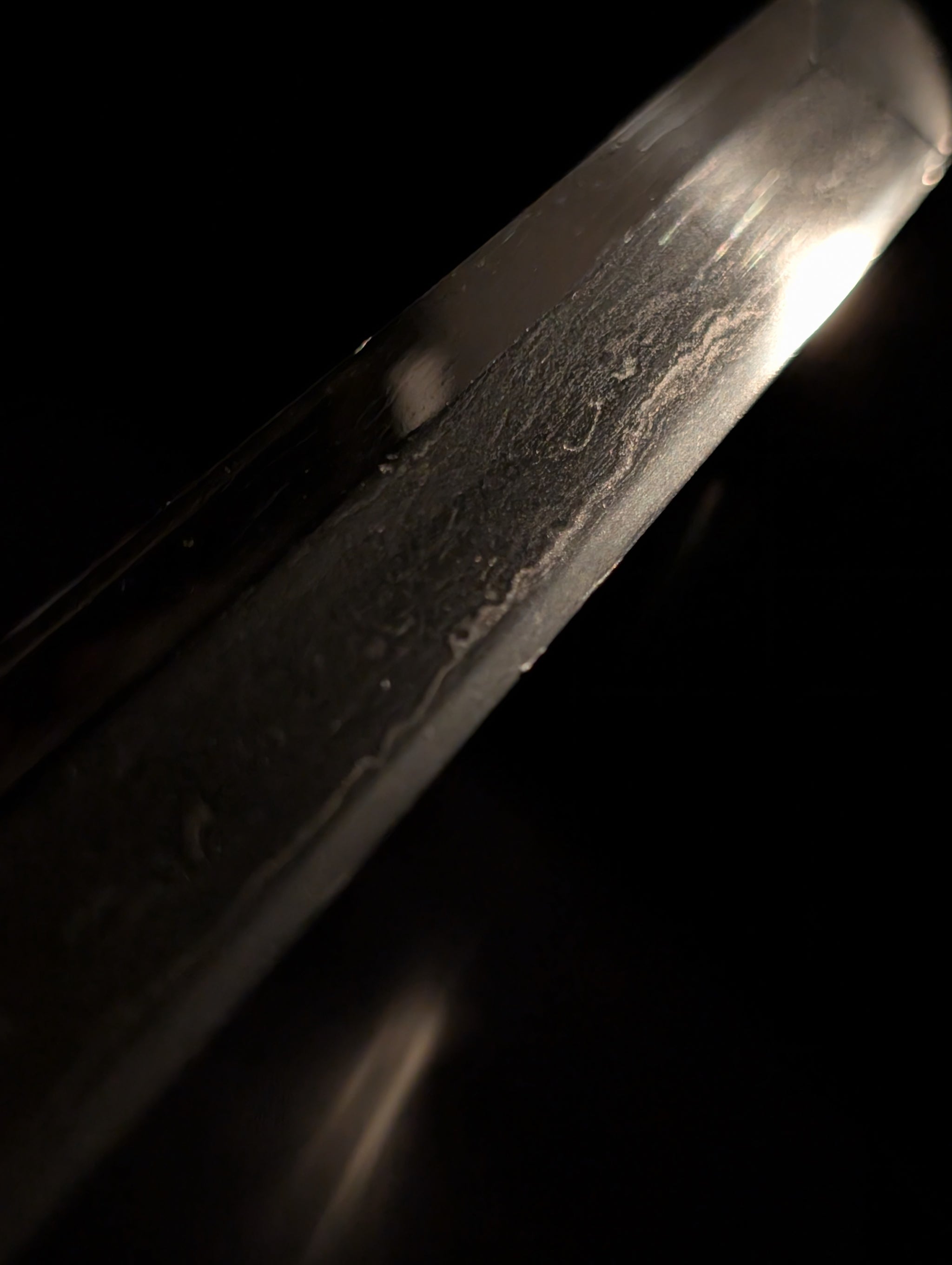 BATTLE DAMAGED, Antique Nihonto - VERY LONG Katana in Shirasaya