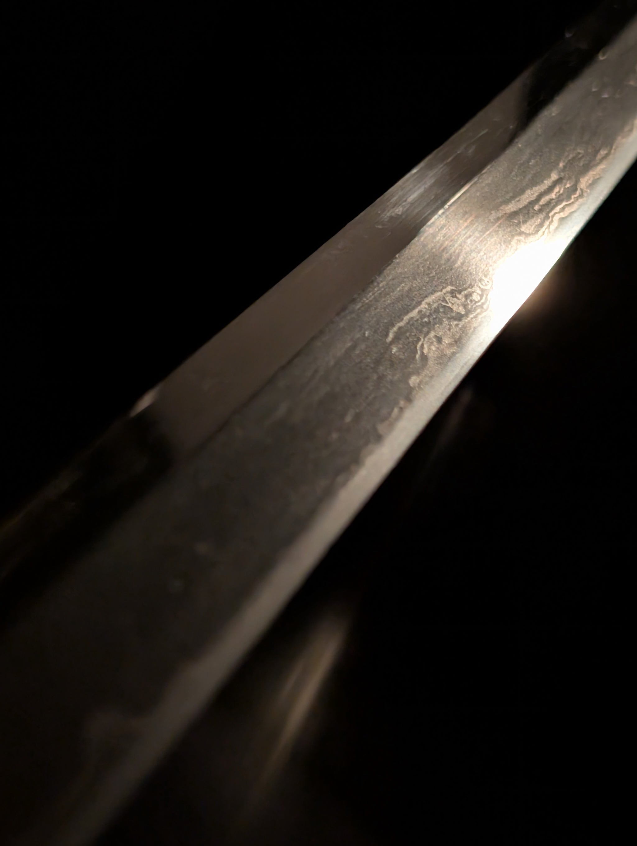 BATTLE DAMAGED, Antique Nihonto - VERY LONG Katana in Shirasaya
