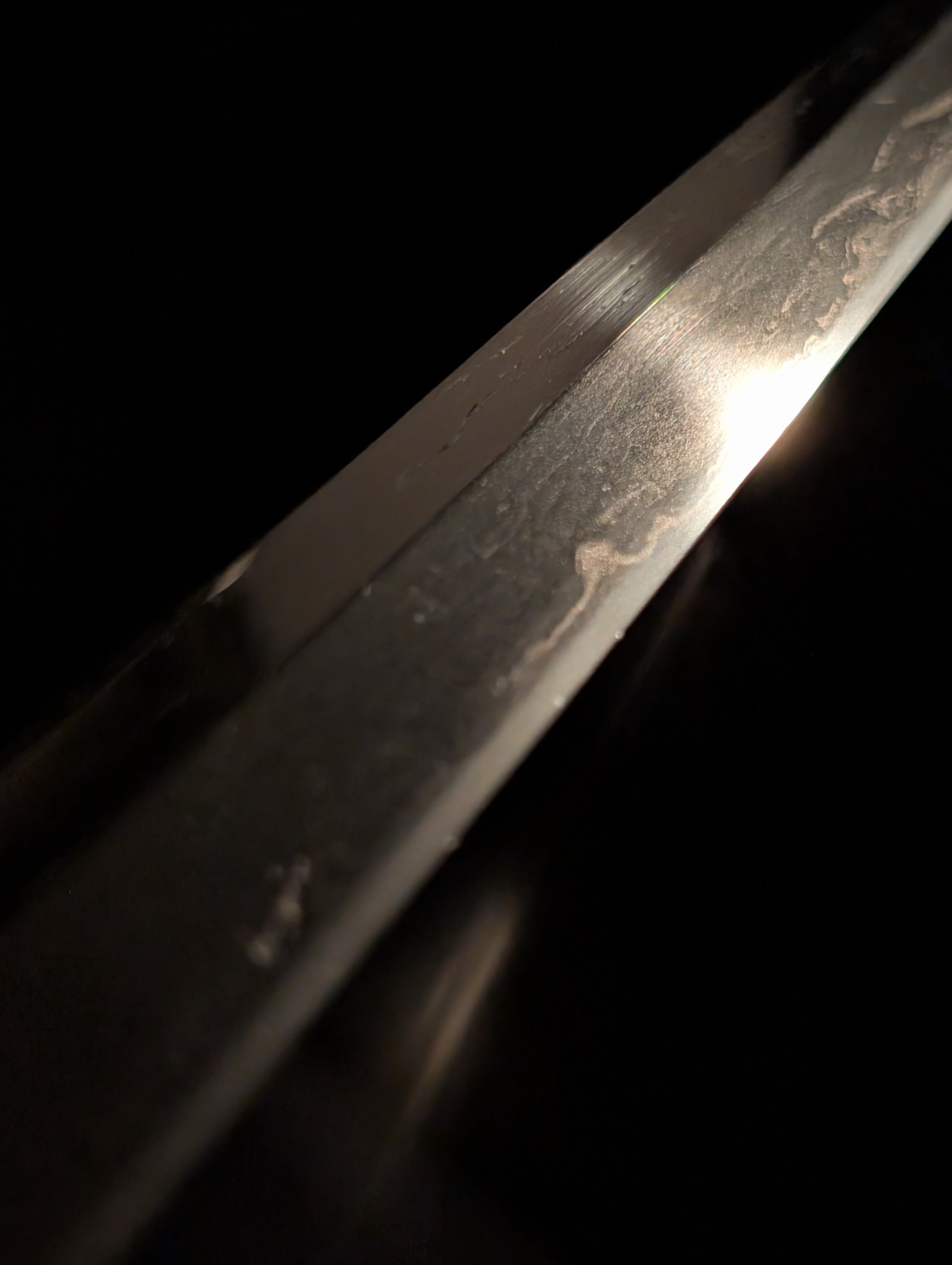 BATTLE DAMAGED, Antique Nihonto - VERY LONG Katana in Shirasaya