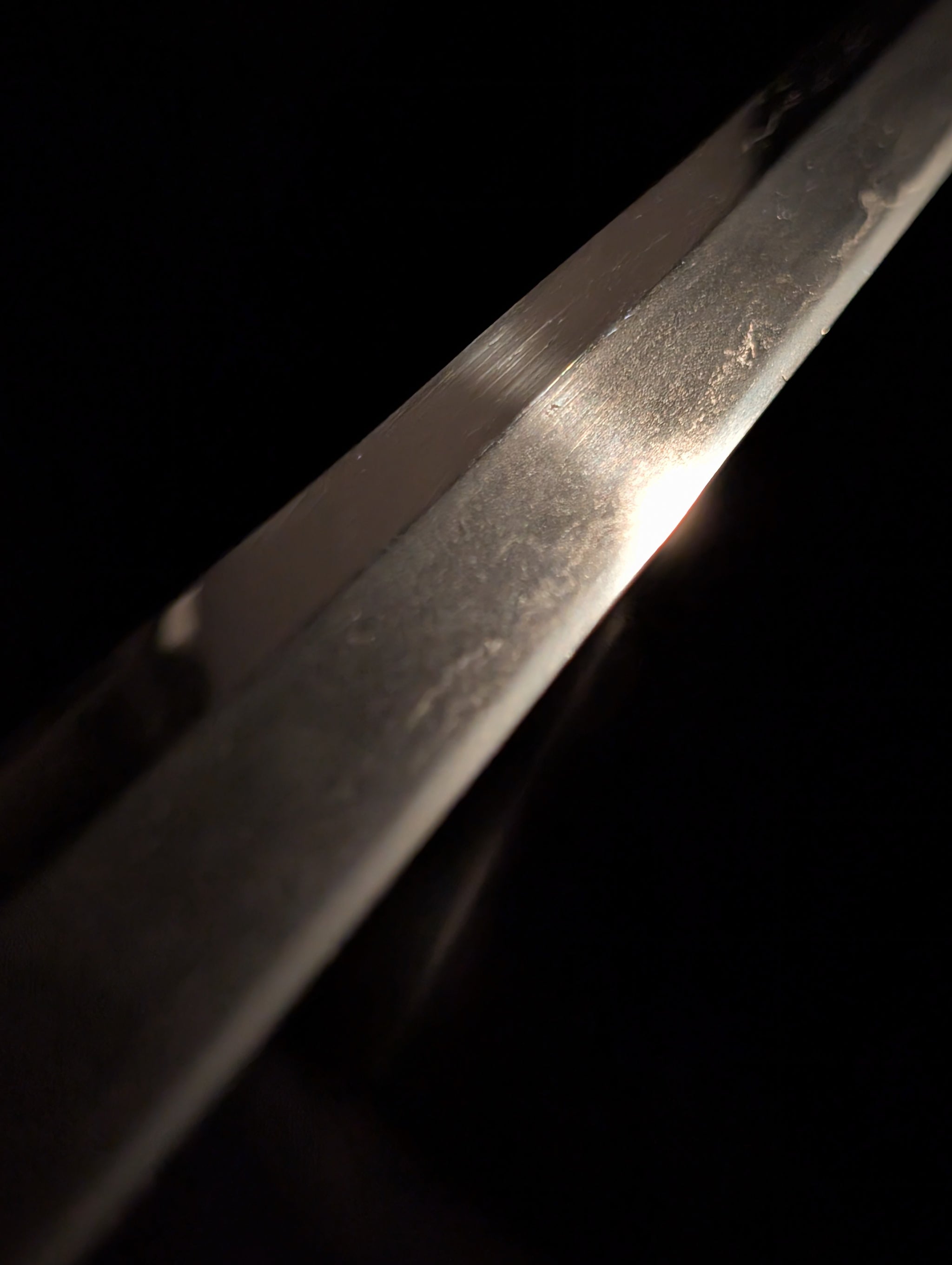 BATTLE DAMAGED, Antique Nihonto - VERY LONG Katana in Shirasaya
