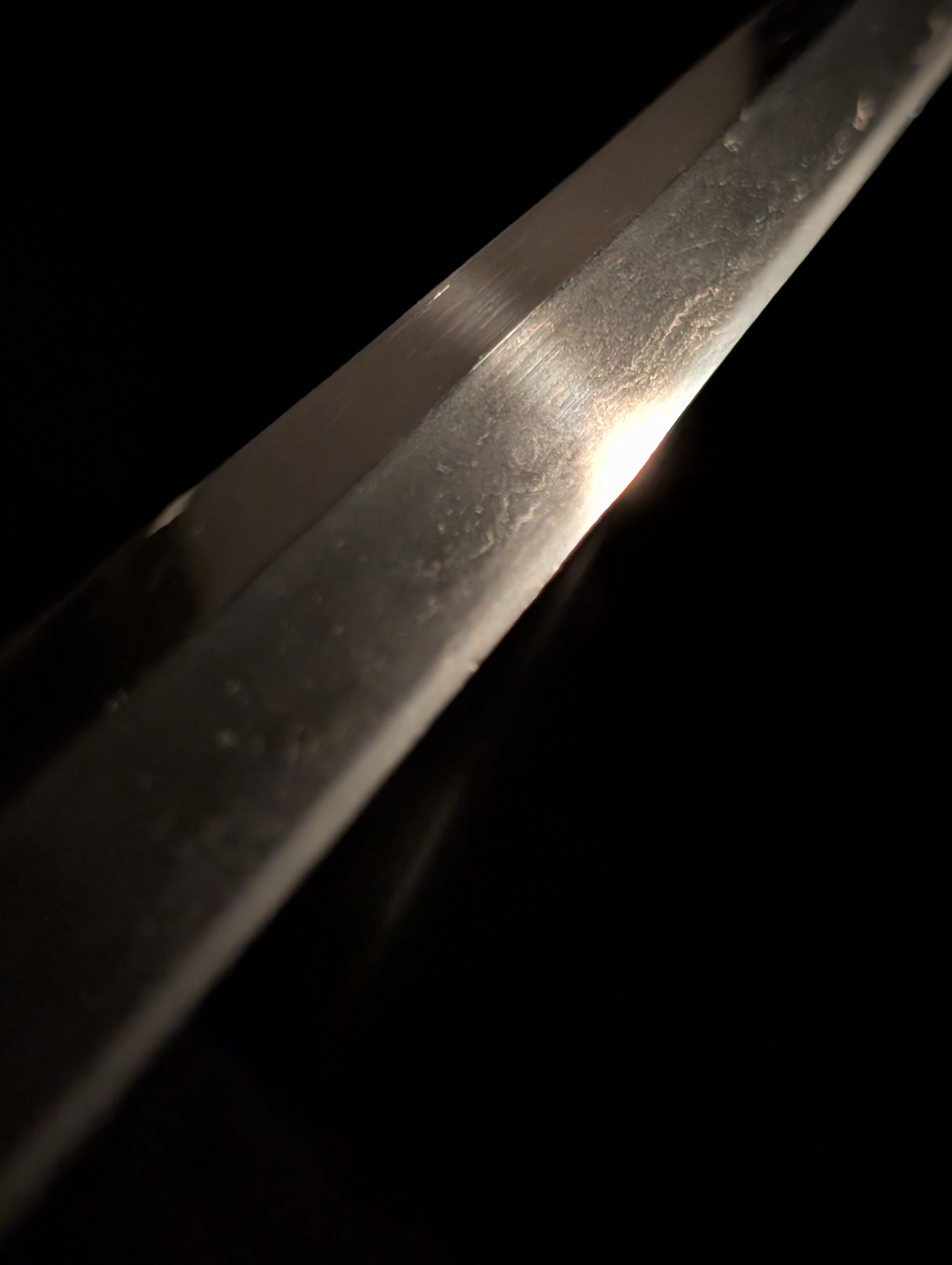 BATTLE DAMAGED, Antique Nihonto - VERY LONG Katana in Shirasaya