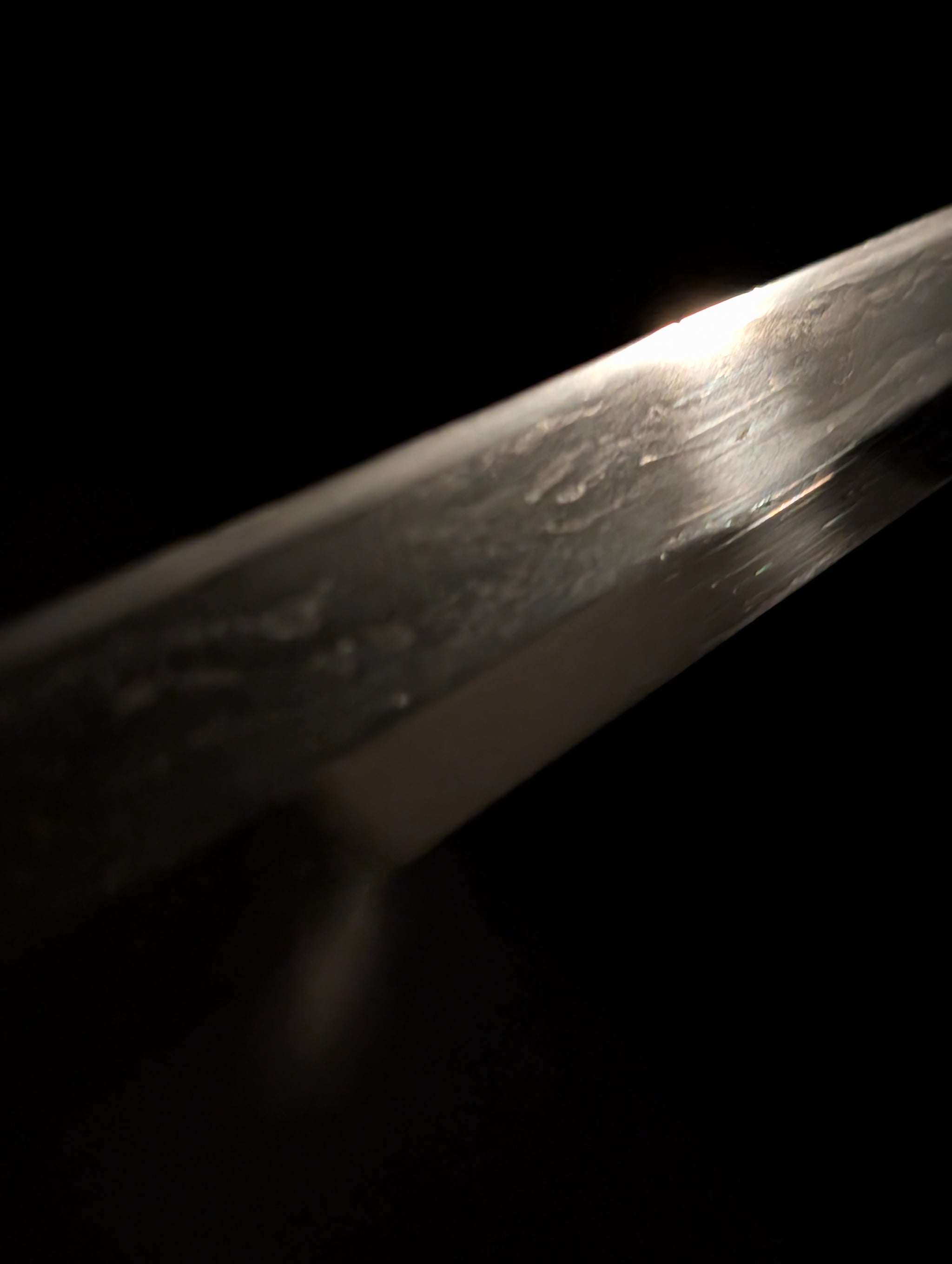 BATTLE DAMAGED, Antique Nihonto - VERY LONG Katana in Shirasaya