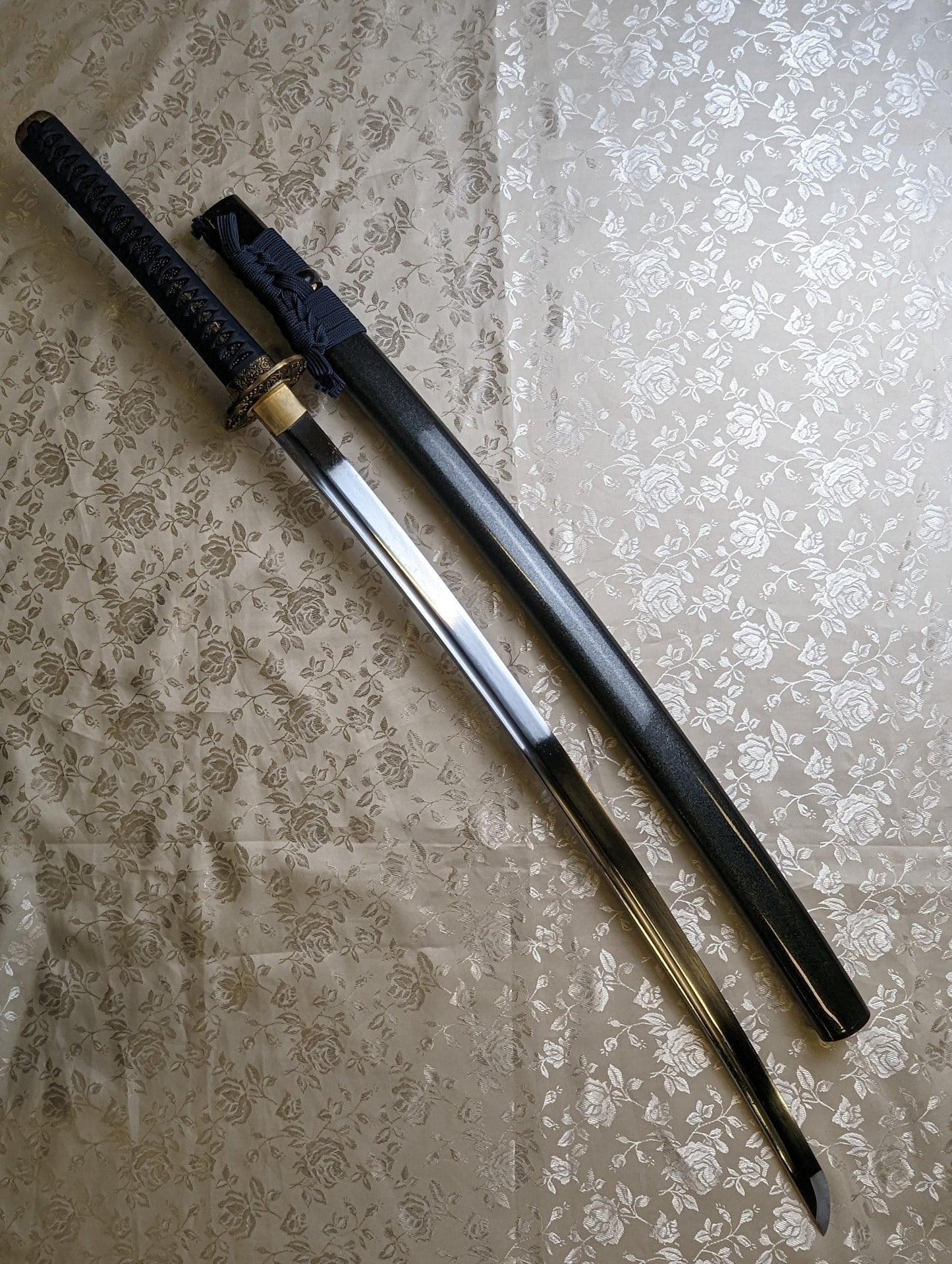 Cloudhammer Katana - Blue Waves -Practical 51crv4 German Spring Steel