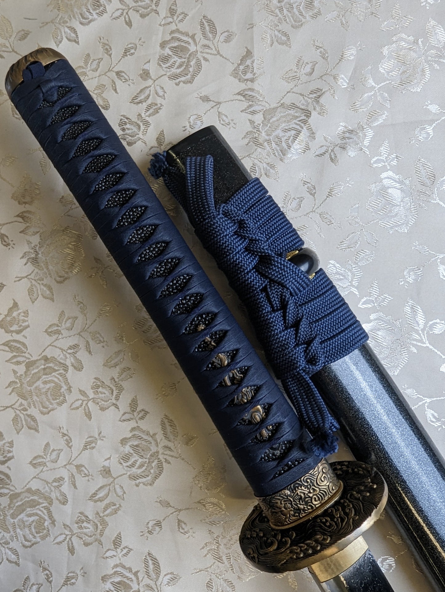 Cloudhammer Katana - Blue Waves -Practical 51crv4 German Spring Steel