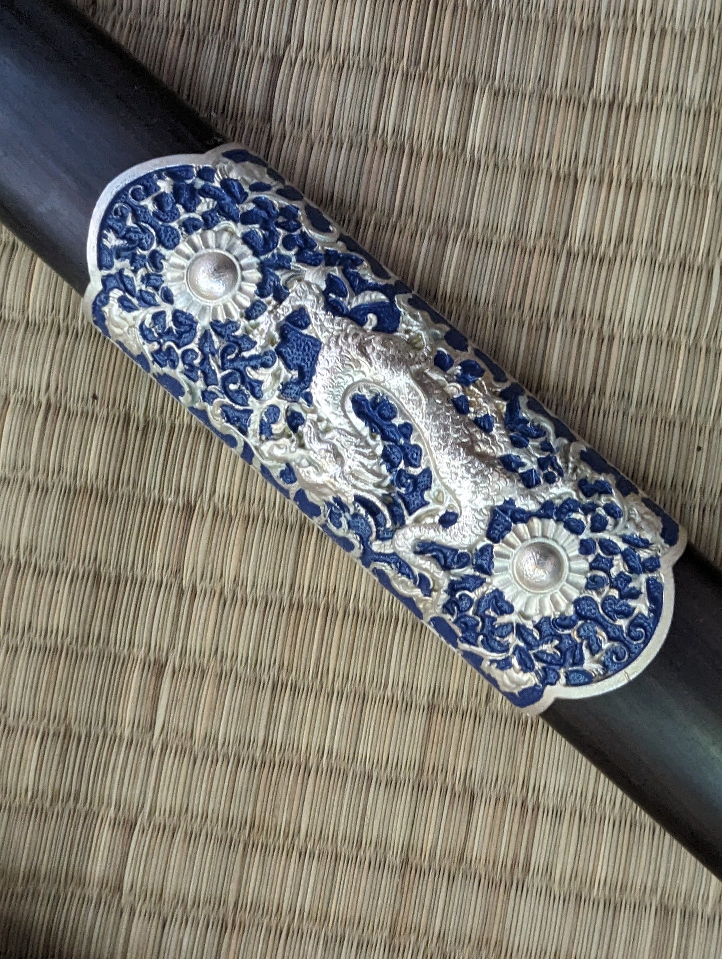 Blue Dragon Tang Jian - Phoenix Arms eight-sided Damascus, Brass fittings