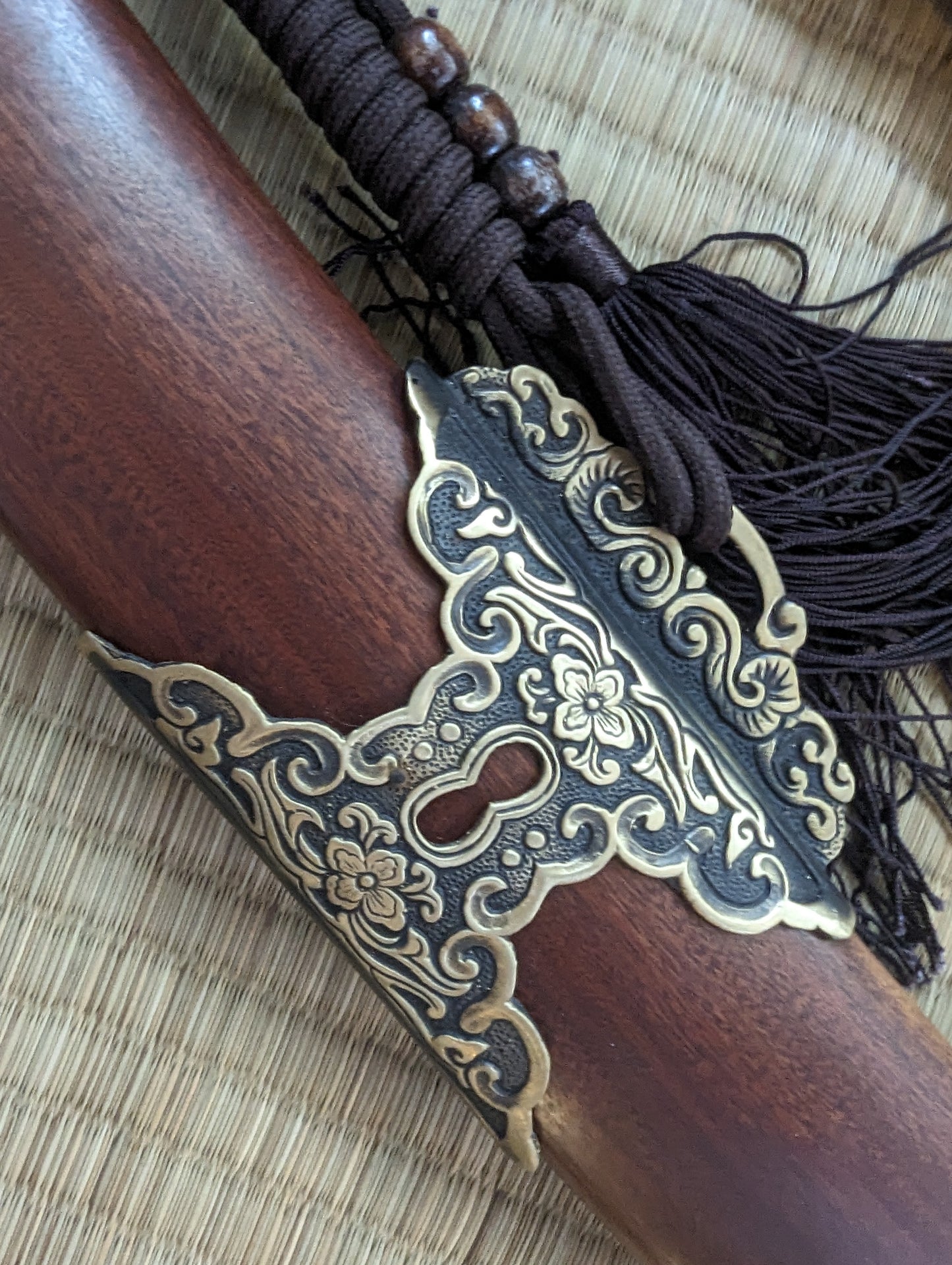 Ming Saber- Dragon Fittings, Damascus Steel