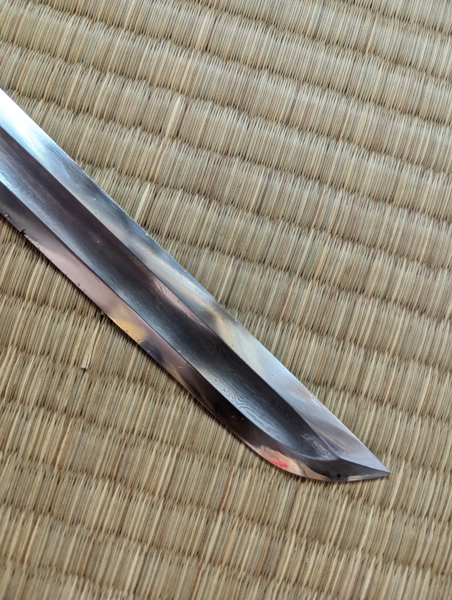 Tang Dao - Phoenix Fittings, Clay Tempered Damascus Steel