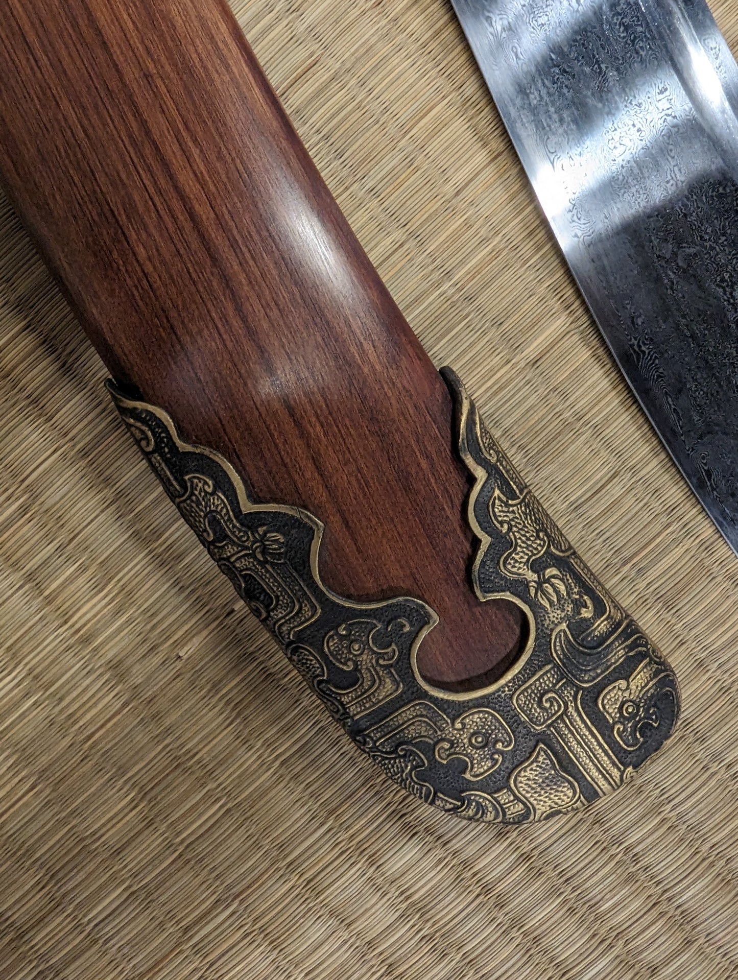 Oxtail Saber-  Damascus Steel