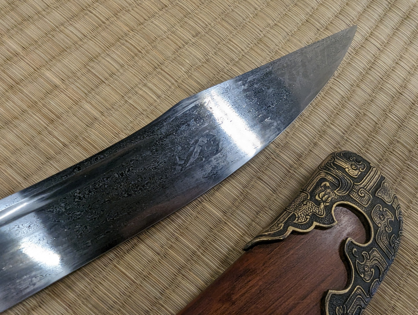 Oxtail Saber-  Damascus Steel