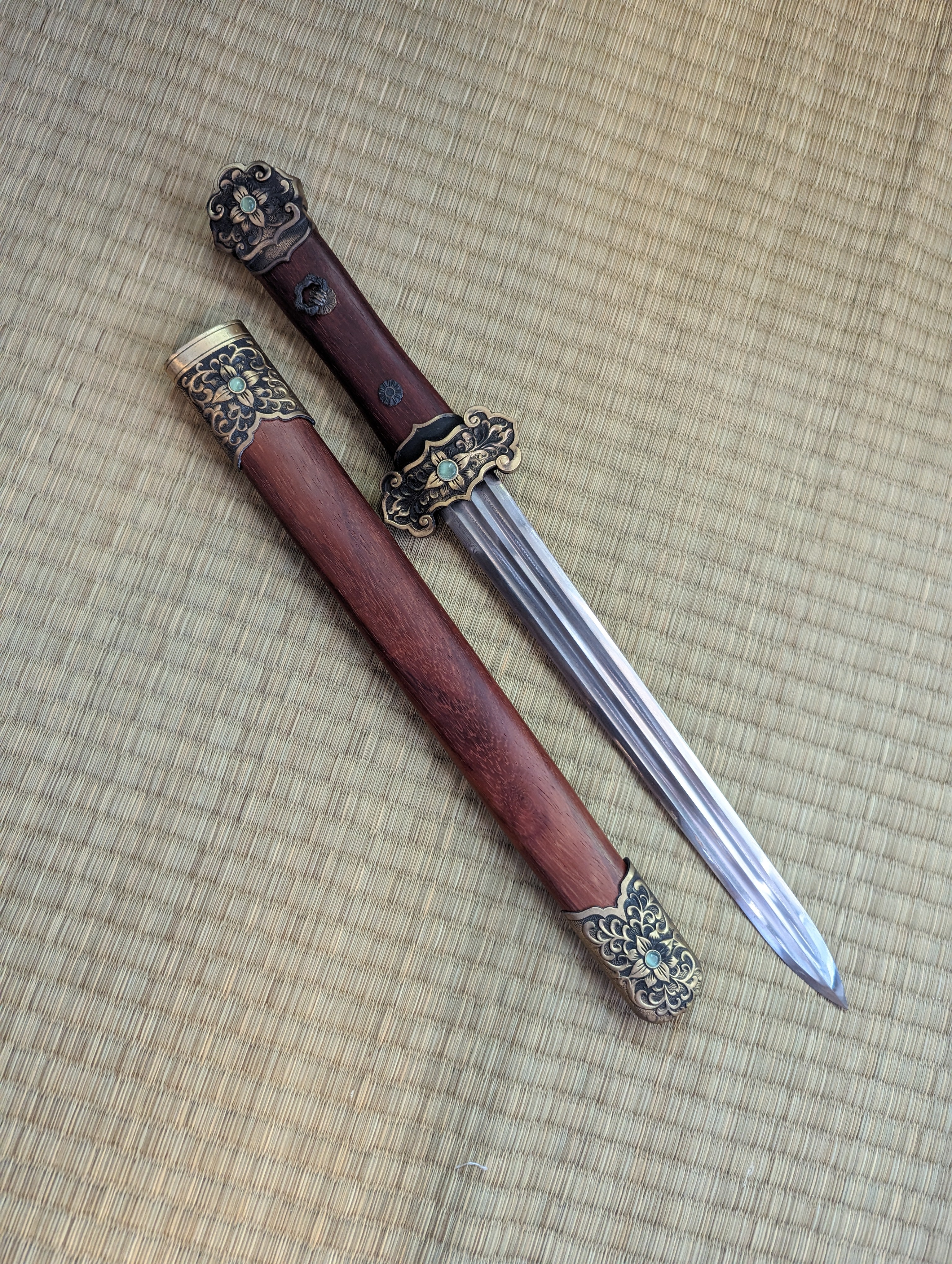 Phoenix Armory Jian Dagger, Damascus Steel
