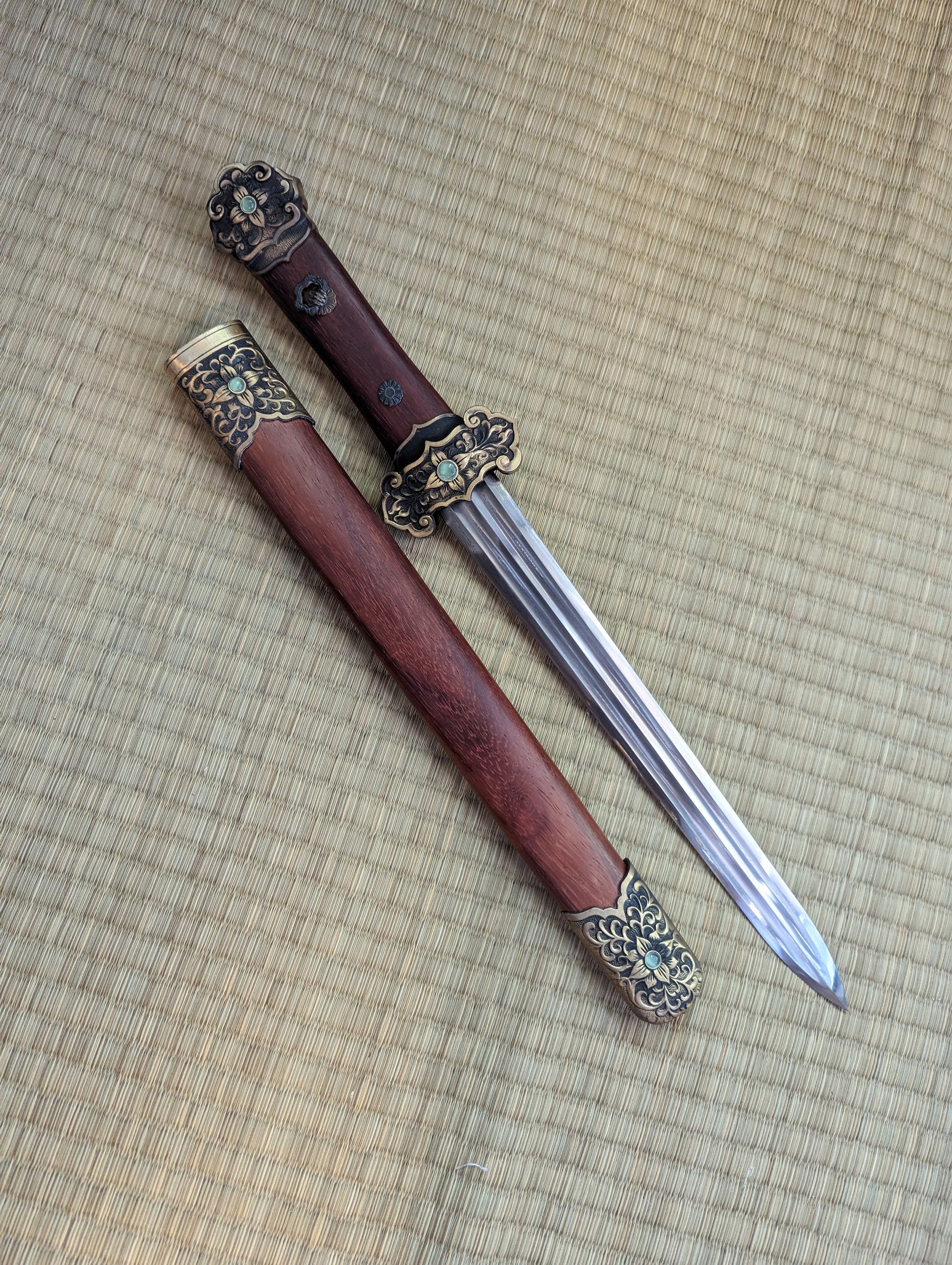 Phoenix Armory Jian Dagger, Damascus Steel