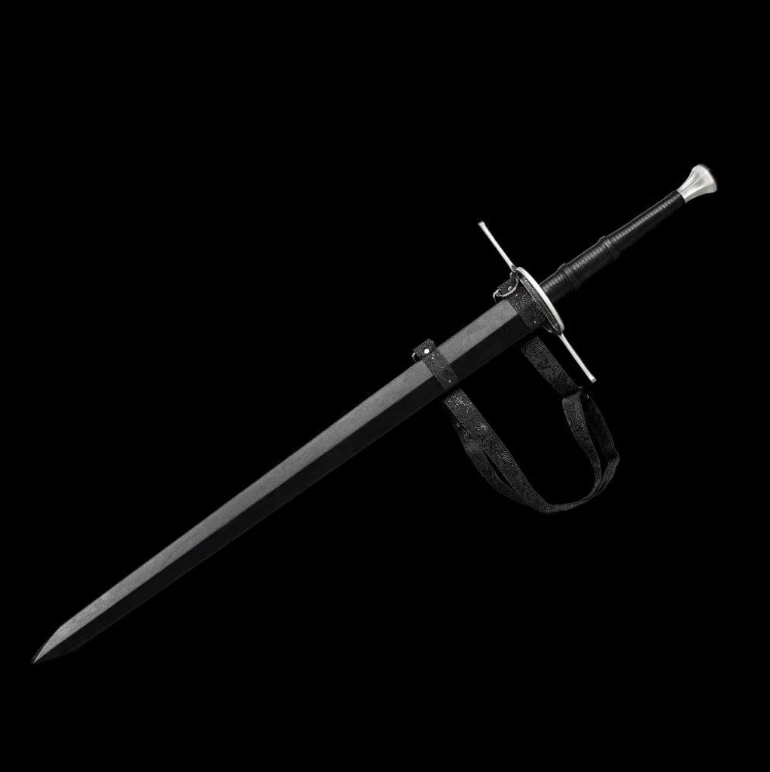 Swordier Damascus Steel Ring Guard European Longsword