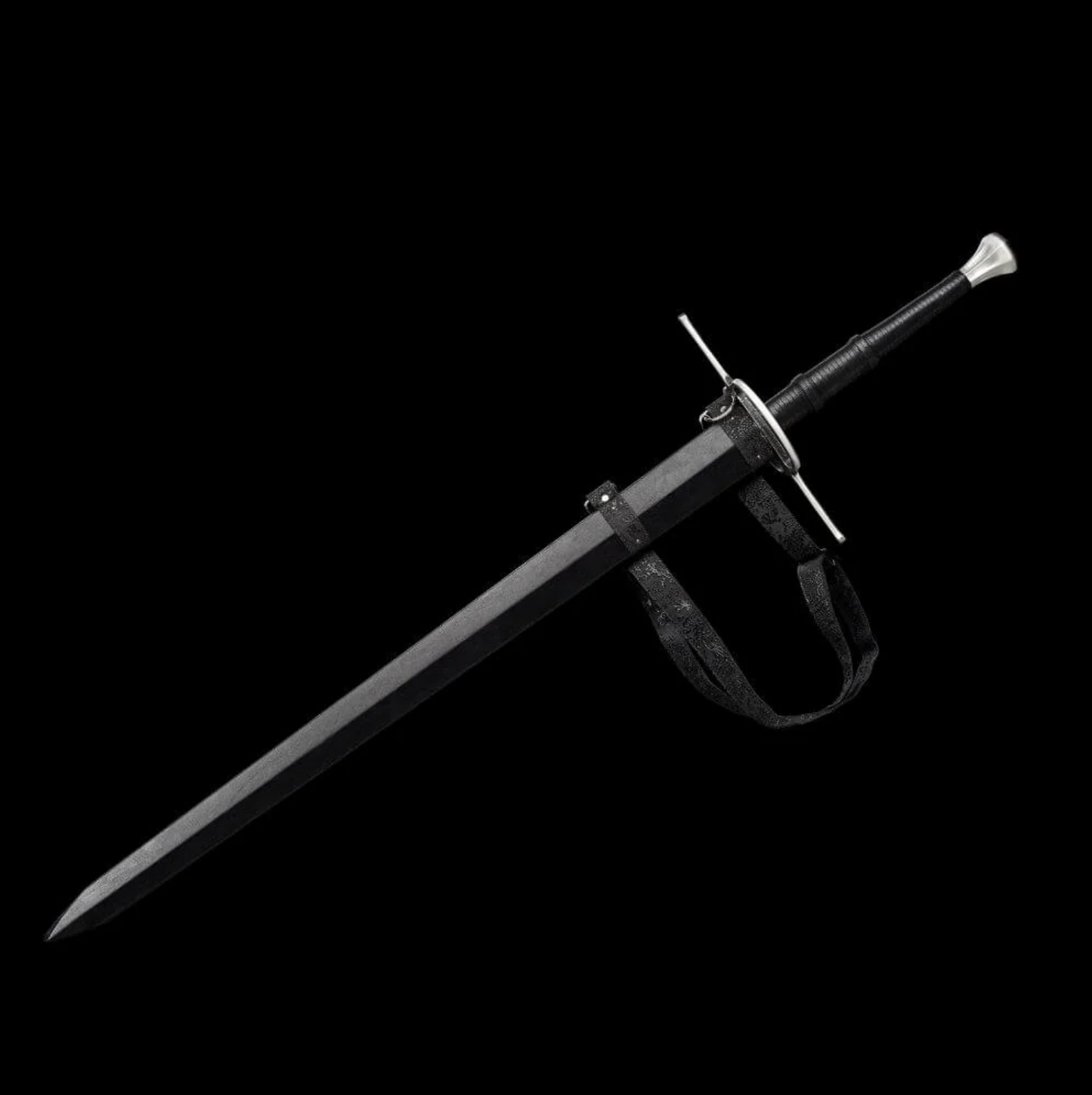 Swordier Damascus Steel Ring Guard European Longsword