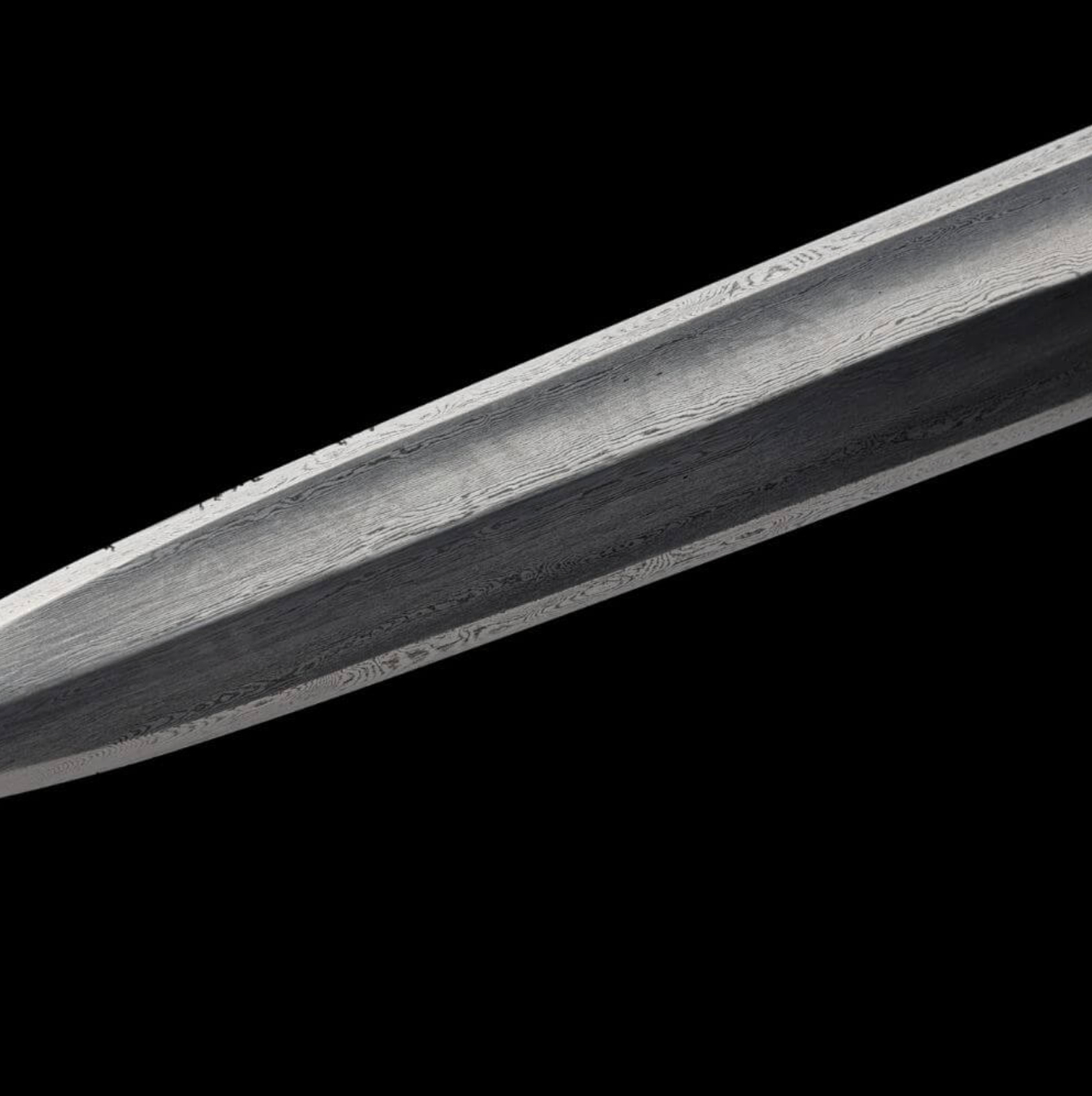 Swordier Damascus Steel Ring Guard European Longsword