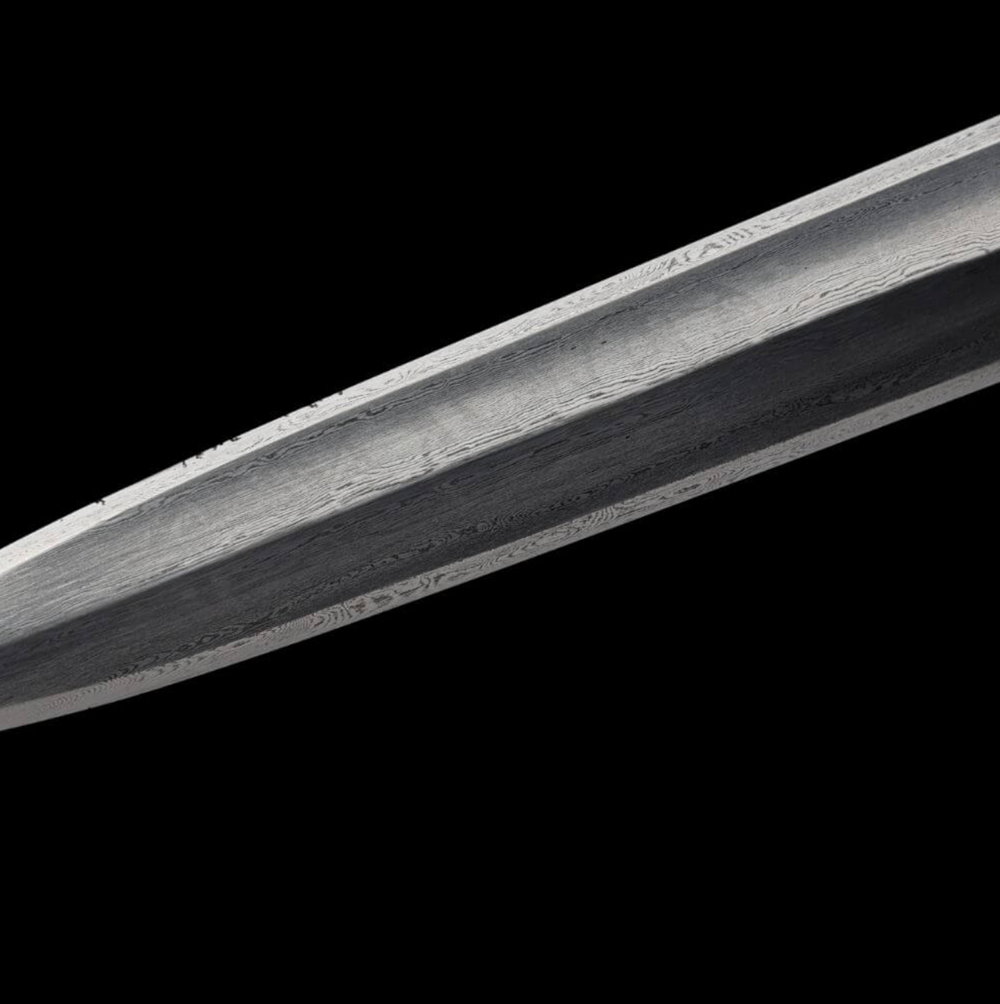 Swordier Damascus Steel Ring Guard European Longsword