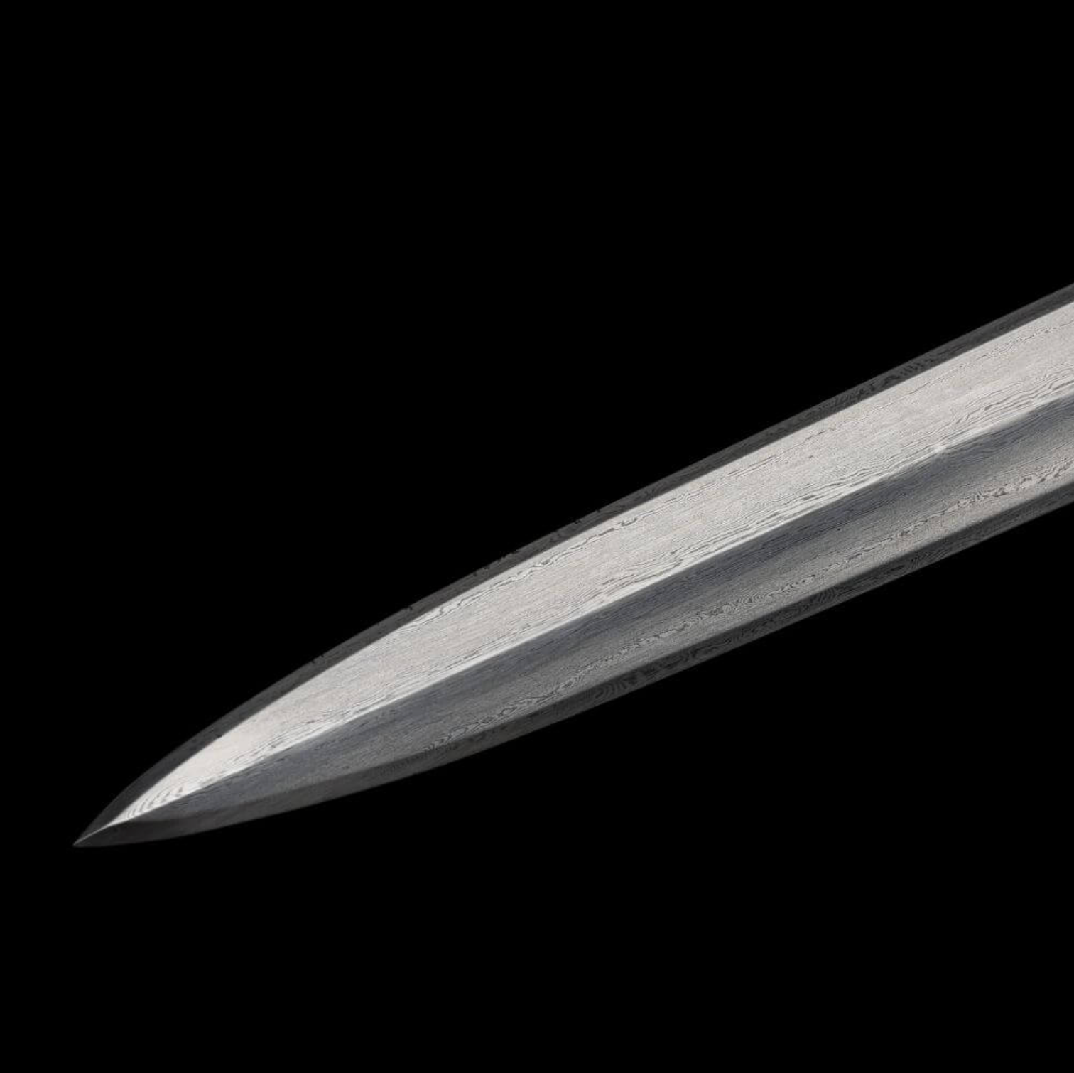 Swordier Damascus Steel Ring Guard European Longsword