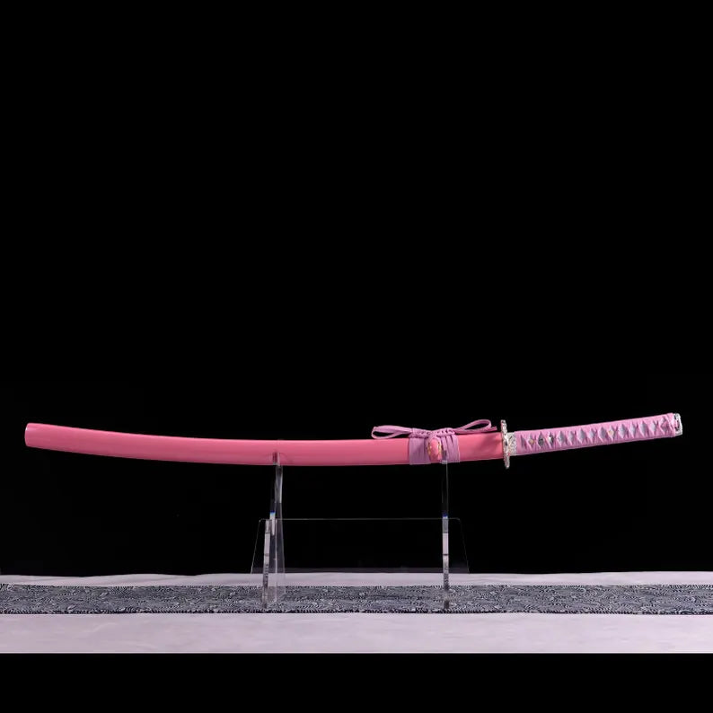 Dragonspring Katana - Pink Plum - 65mn Steel