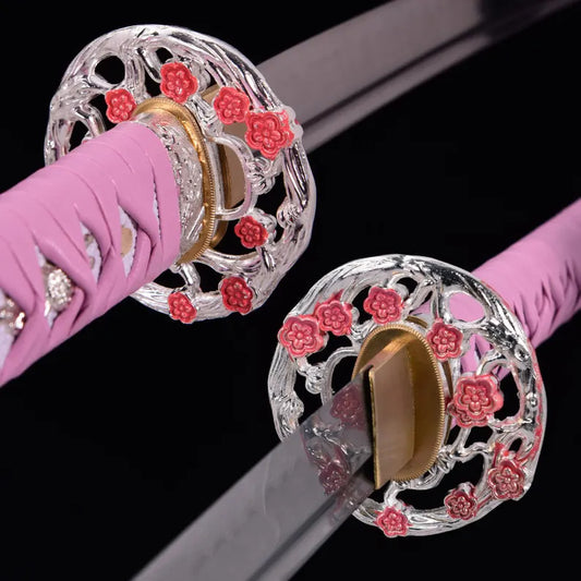 Dragonspring Katana - Pink Plum - 65mn Steel