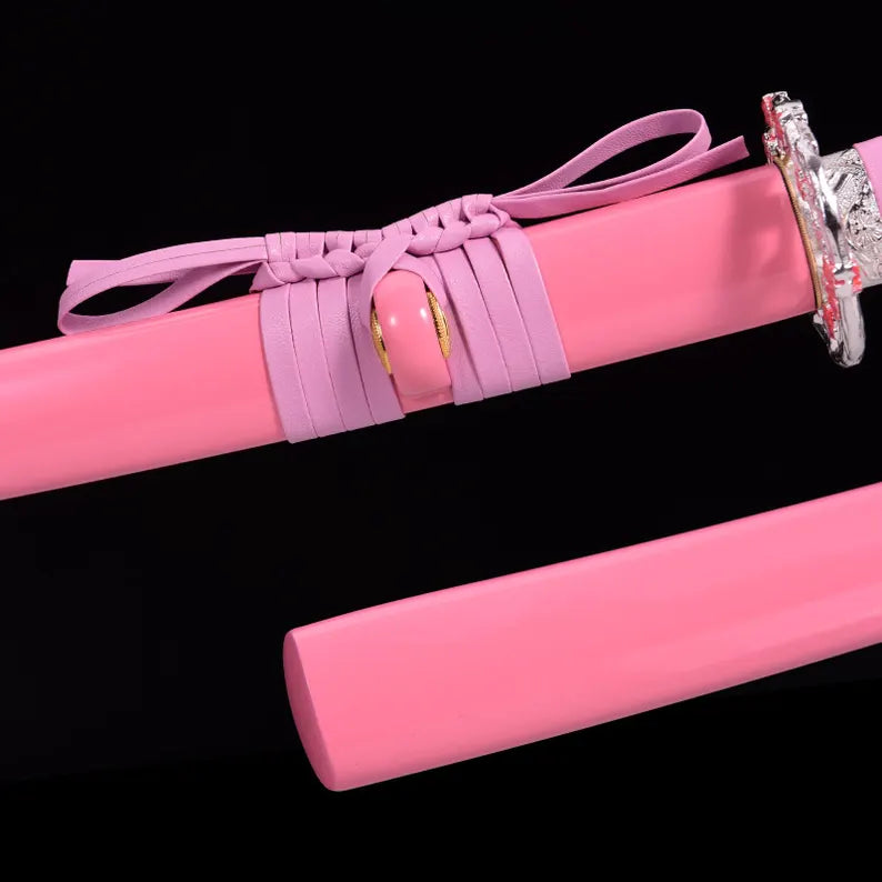 Dragonspring Katana - Pink Plum - 65mn Steel