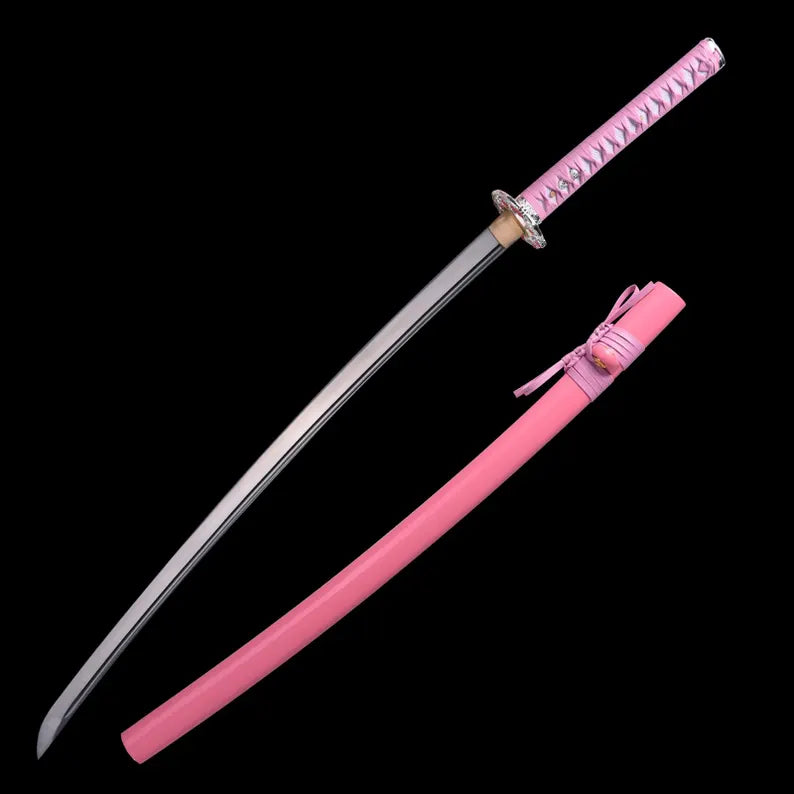 Dragonspring Katana - Pink Plum - 65mn Steel